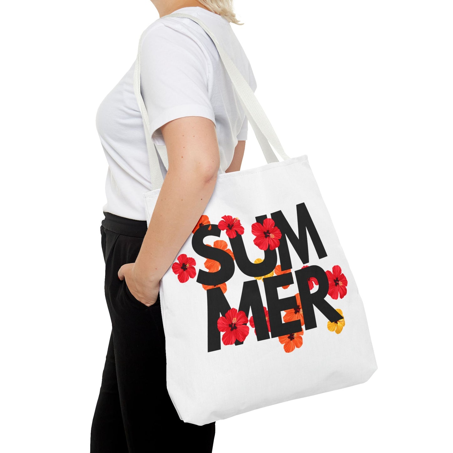 Summer Floral Tote Bag | Beach Picnic, Shopping and Travel Tote, Eco-Friendly