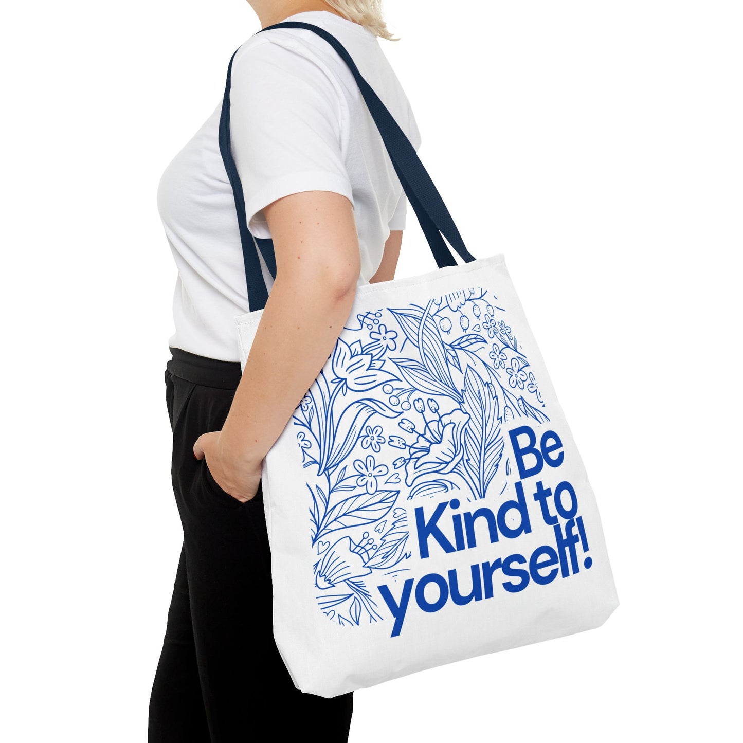 Be Kind to Yourself Tote Bag, Motivational Reusable Bag, Eco-Friendly Shopping Tote