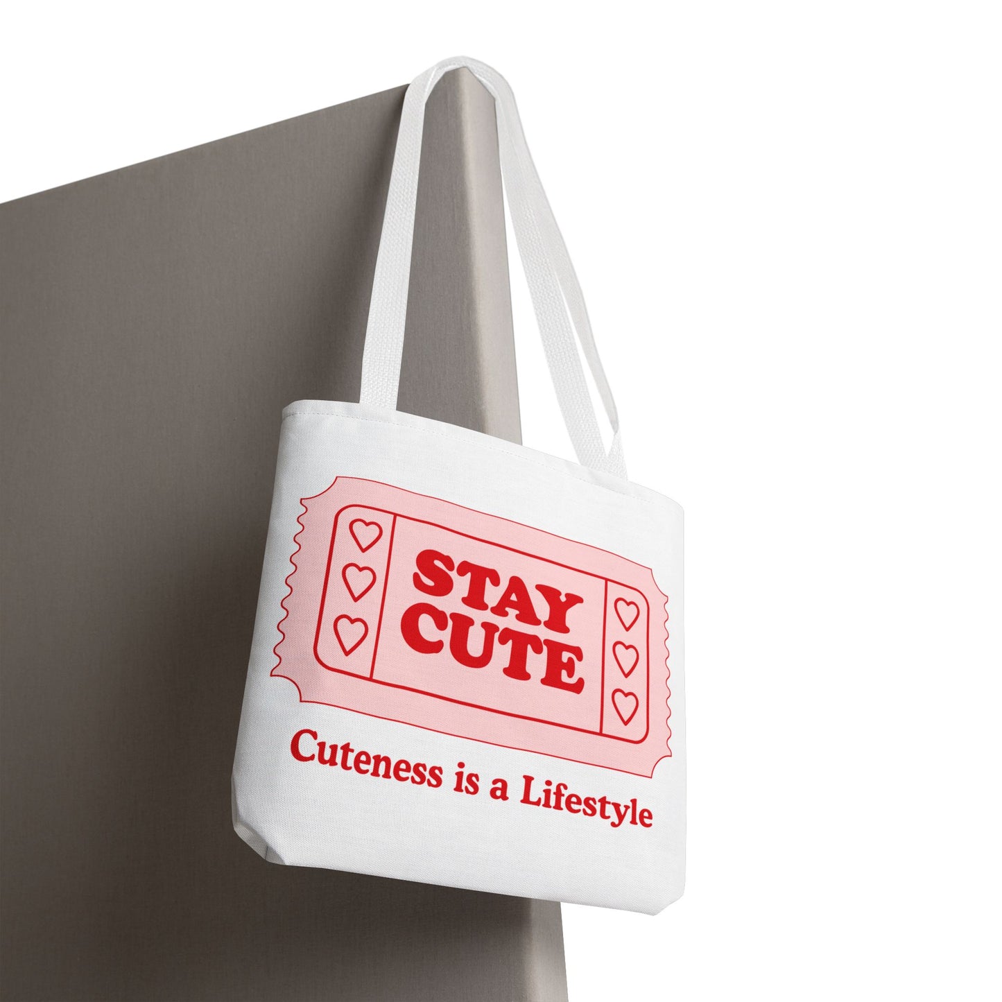 Cute Stay Cute Tote Bag, Shopping Lifestyle Cute Accessories