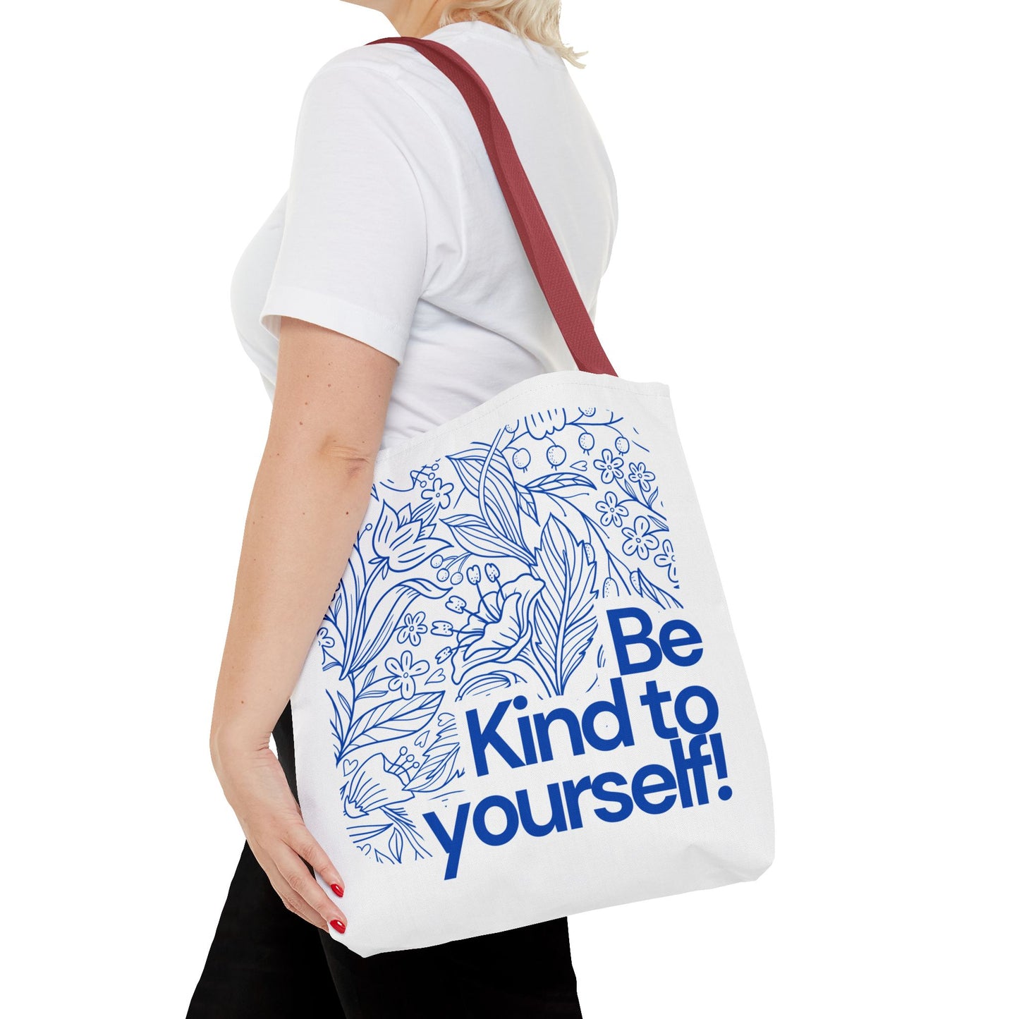 Be Kind to Yourself Tote Bag, Motivational Reusable Bag, Eco-Friendly Shopping Tote