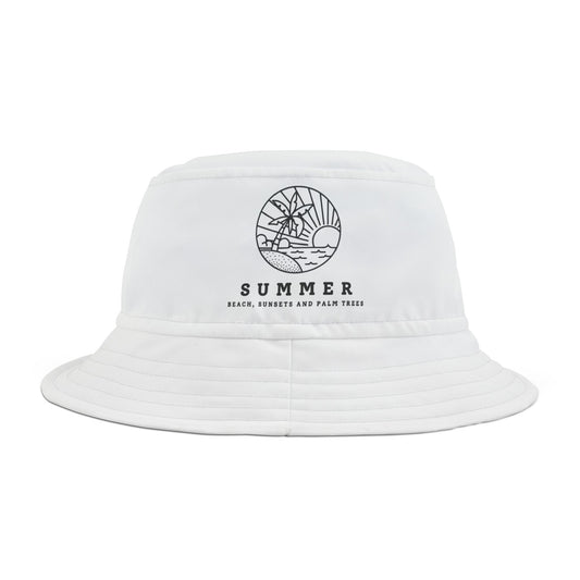 Summer Vibes Bucket Hat, Beach Hat, Outdoor Accessories, Unisex Fashion, Sun Protection Headwear