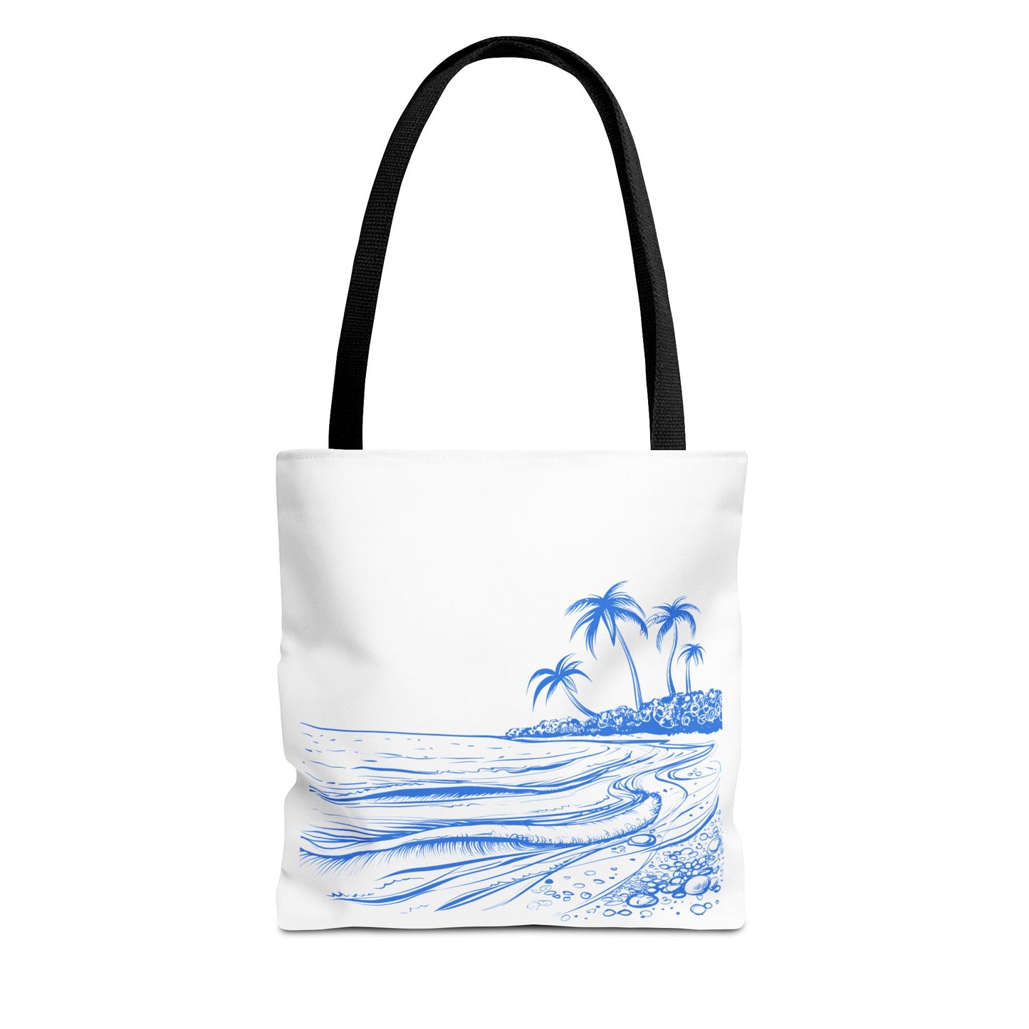 Tropical Beach Tote Bag, Stylish Summer Carryall Accessory, Vacation Bag, Beach Day Essentials