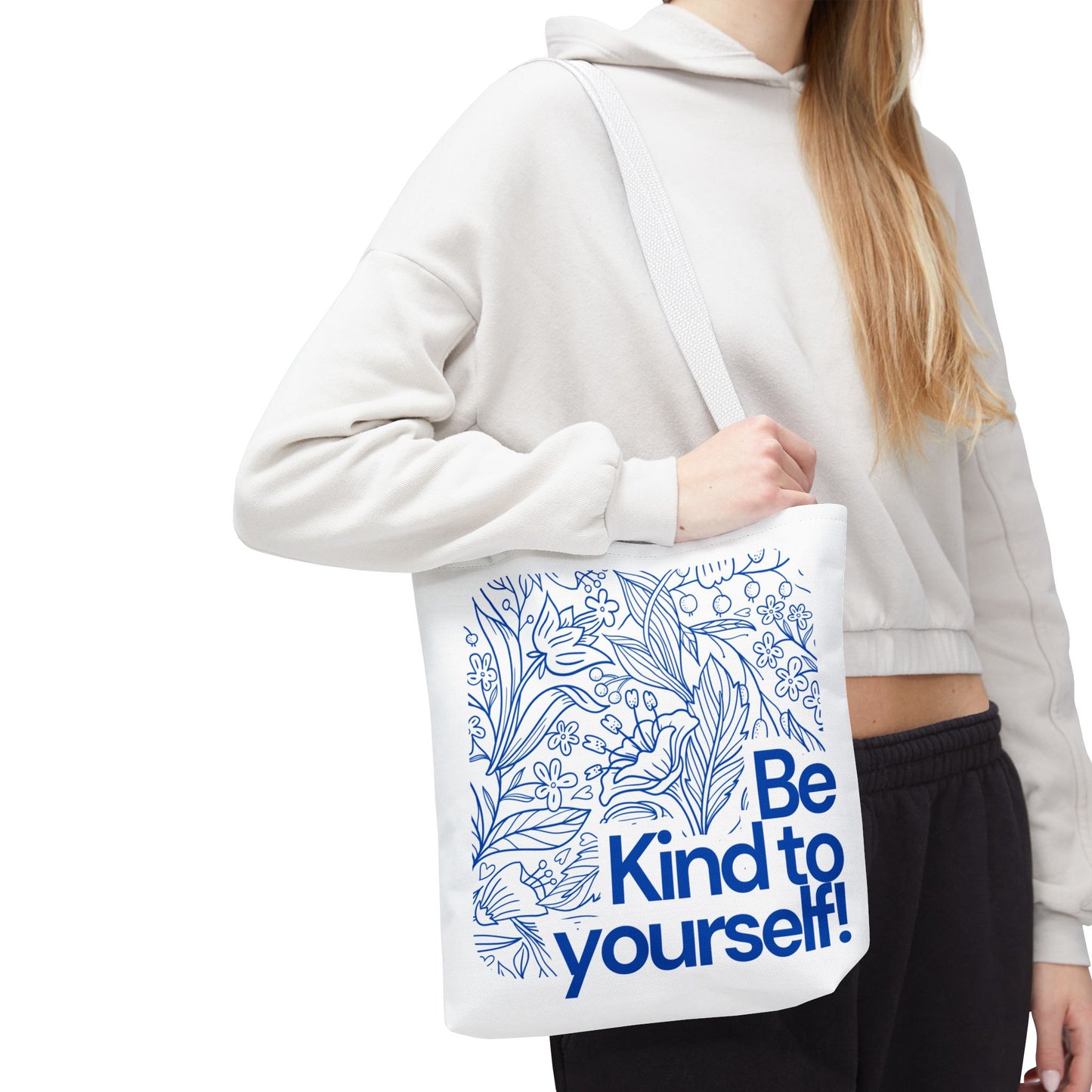 Be Kind to Yourself Tote Bag, Motivational Reusable Bag, Eco-Friendly Shopping Tote
