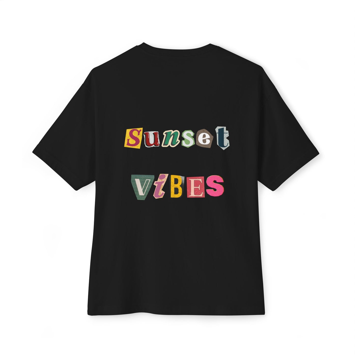 Sunset Vibes Oversized Tee, Relaxed Unisex T-Shirt, Summer Beachwear