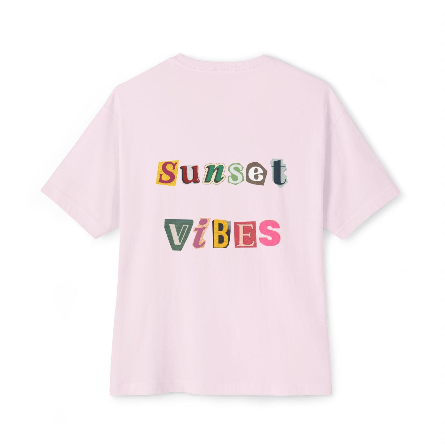 Sunset Vibes Oversized Tee, Relaxed Unisex T-Shirt, Summer Beachwear