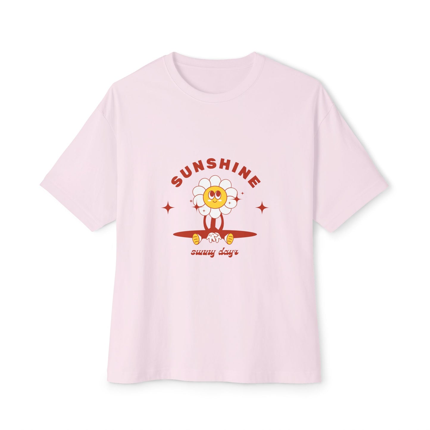 Sunshine Unisex Oversized Boxy Tee, Cute Graphic Tee, Summer Relaxed Fit T-Shirt