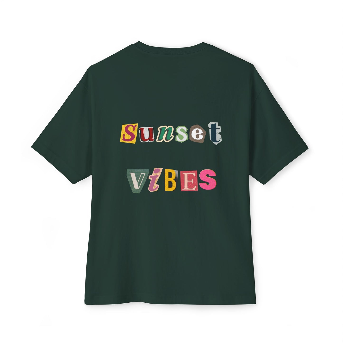 Sunset Vibes Oversized Tee, Relaxed Unisex T-Shirt, Summer Beachwear