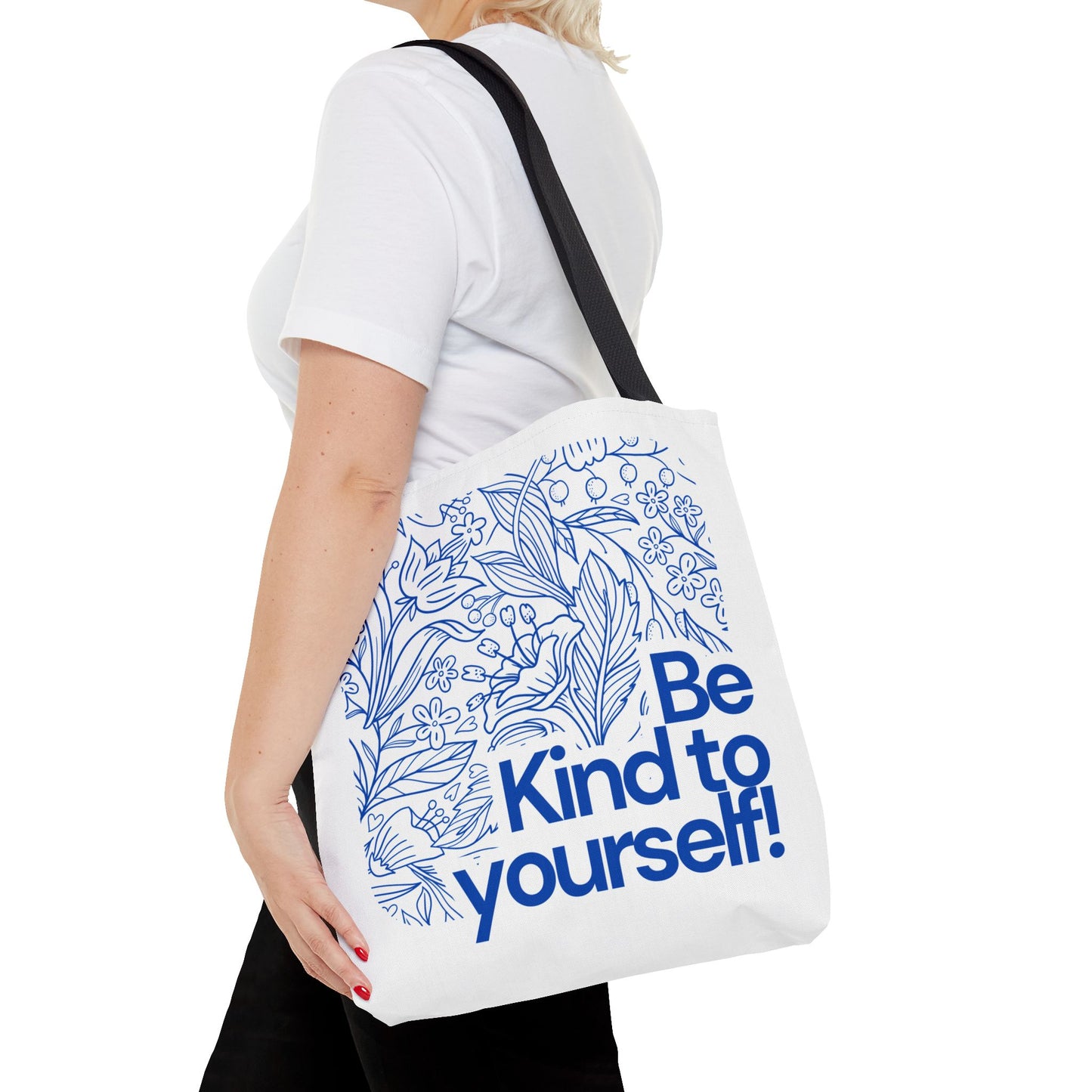 Be Kind to Yourself Tote Bag, Motivational Reusable Bag, Eco-Friendly Shopping Tote