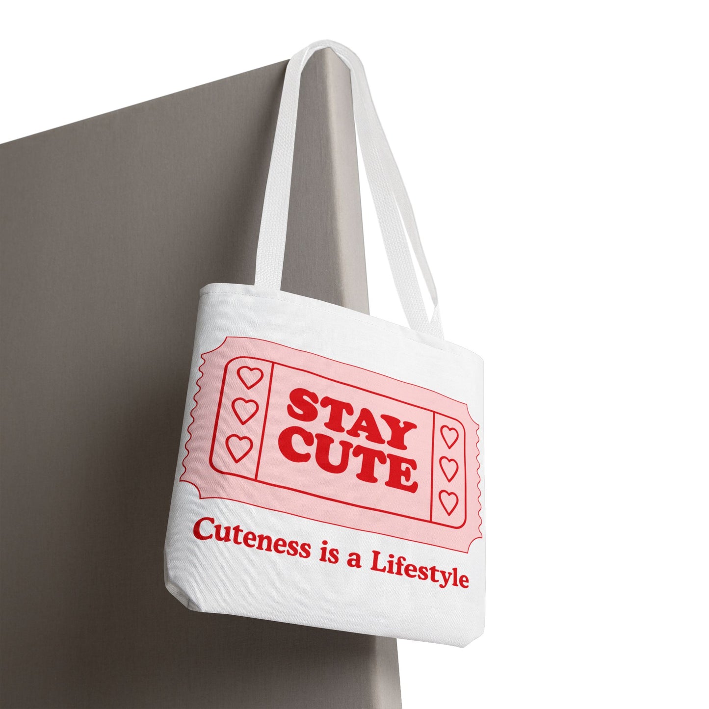 Cute Stay Cute Tote Bag, Shopping Lifestyle Cute Accessories