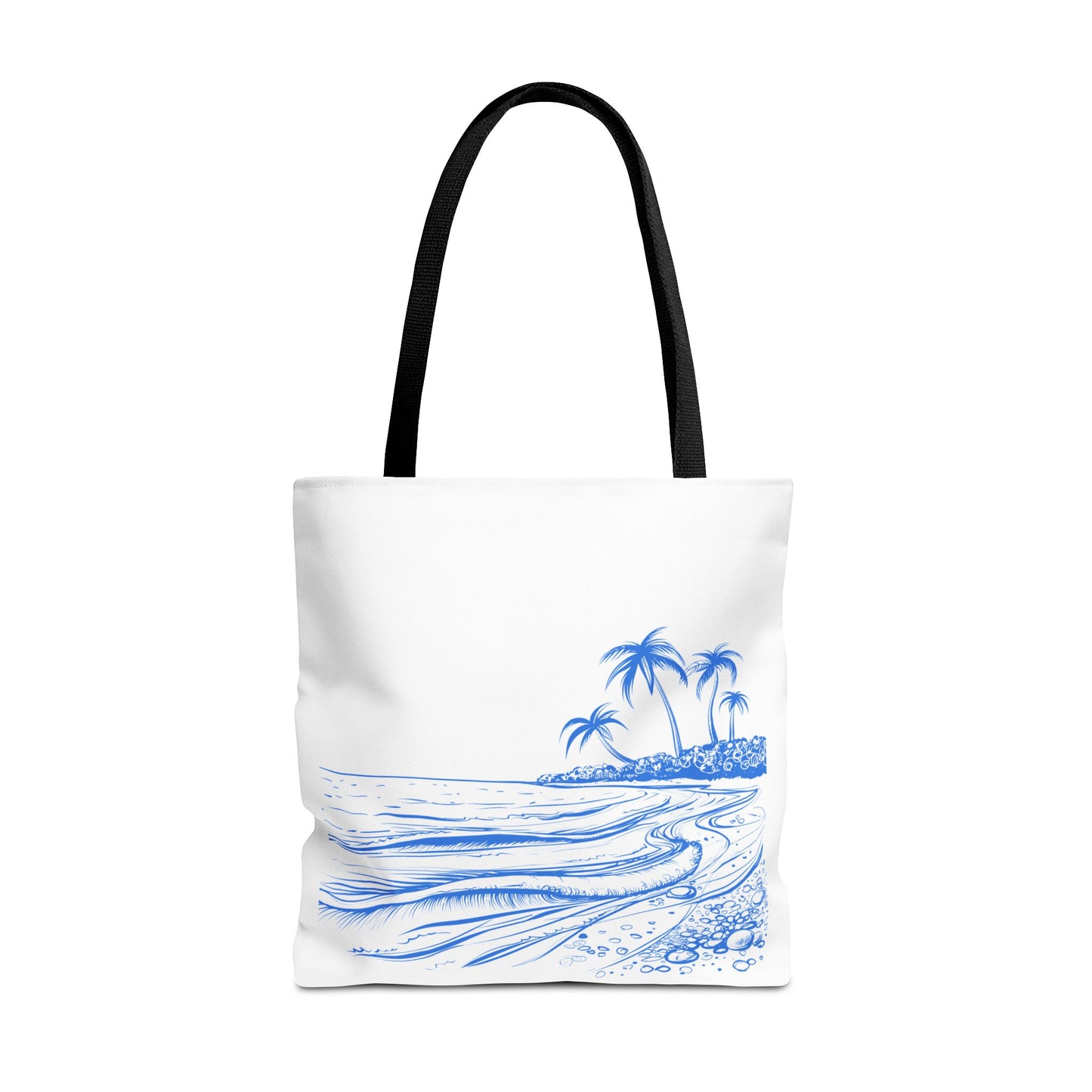 Tropical Beach Tote Bag, Stylish Summer Carryall Accessory, Vacation Bag, Beach Day Essentials