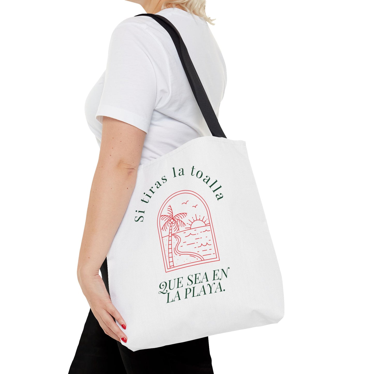 Tote Bag with Beach Vibes, Perfect for Summer Travel, Reusable Shopping Tote, Eco-Friendly Beach Bag