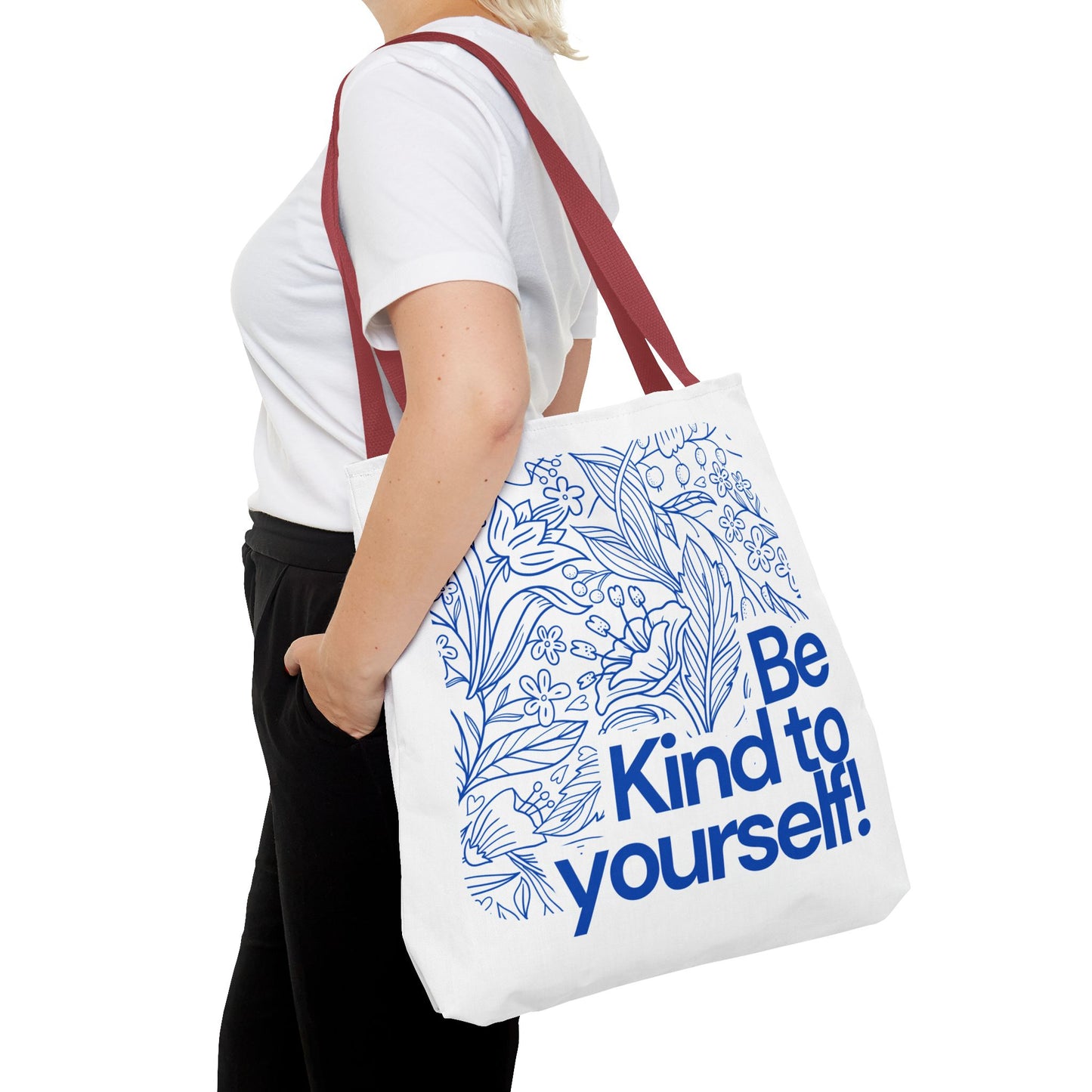 Be Kind to Yourself Tote Bag, Motivational Reusable Bag, Eco-Friendly Shopping Tote