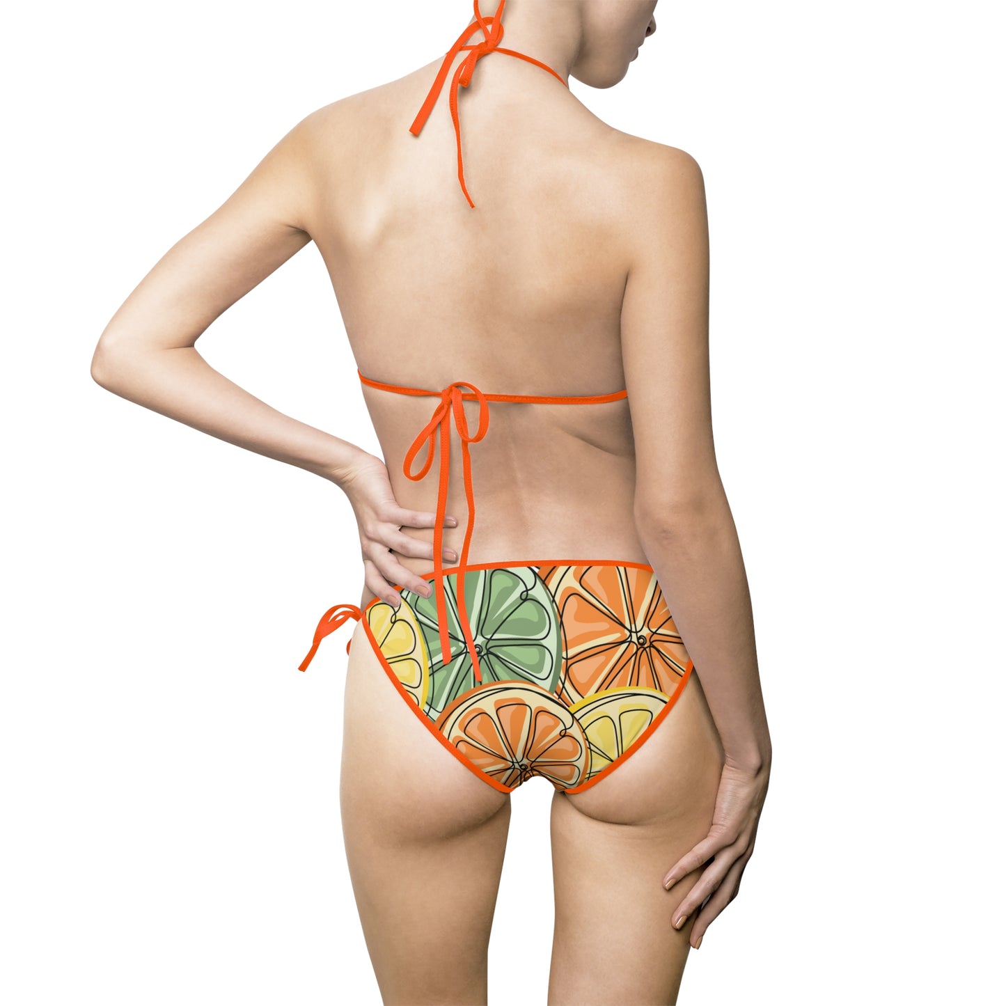 Citrus Slice Women's Bikini Swimsuit, Summer Beachwear, Tropics Inspired Bikini