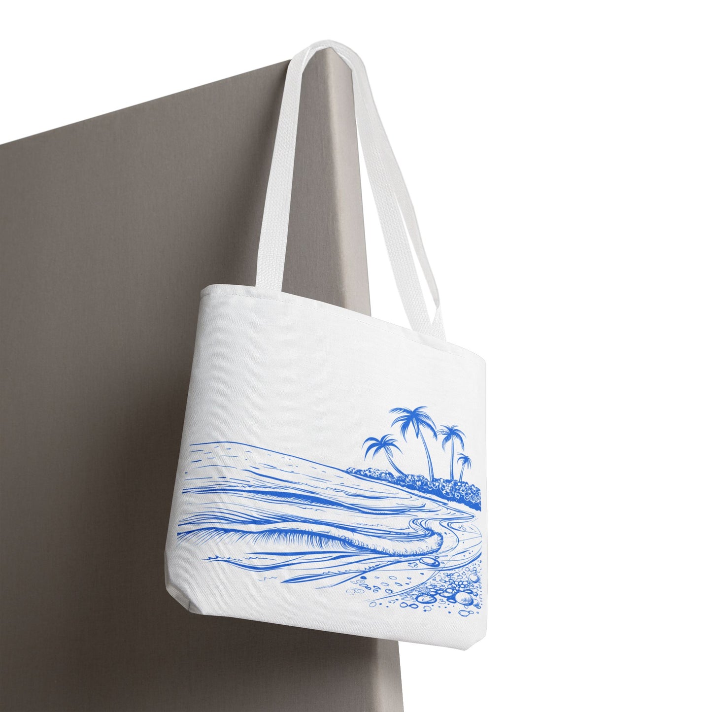 Tropical Beach Tote Bag, Stylish Summer Carryall Accessory, Vacation Bag, Beach Day Essentials