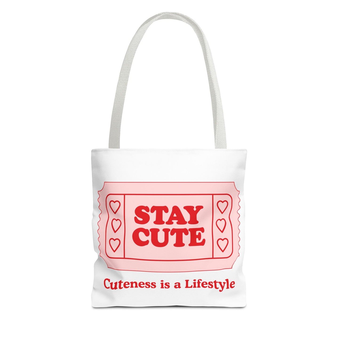 Cute Stay Cute Tote Bag, Shopping Lifestyle Cute Accessories