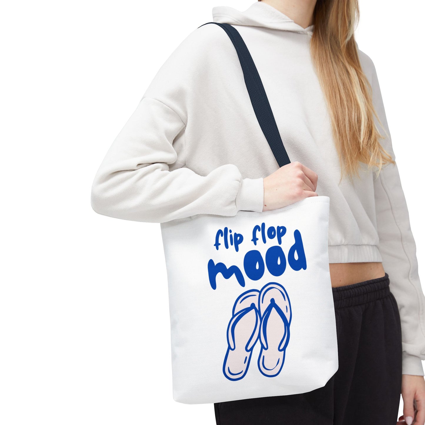 Beach vibes Tote Bag, eco friendly, flip flop mood graphic tote bag
