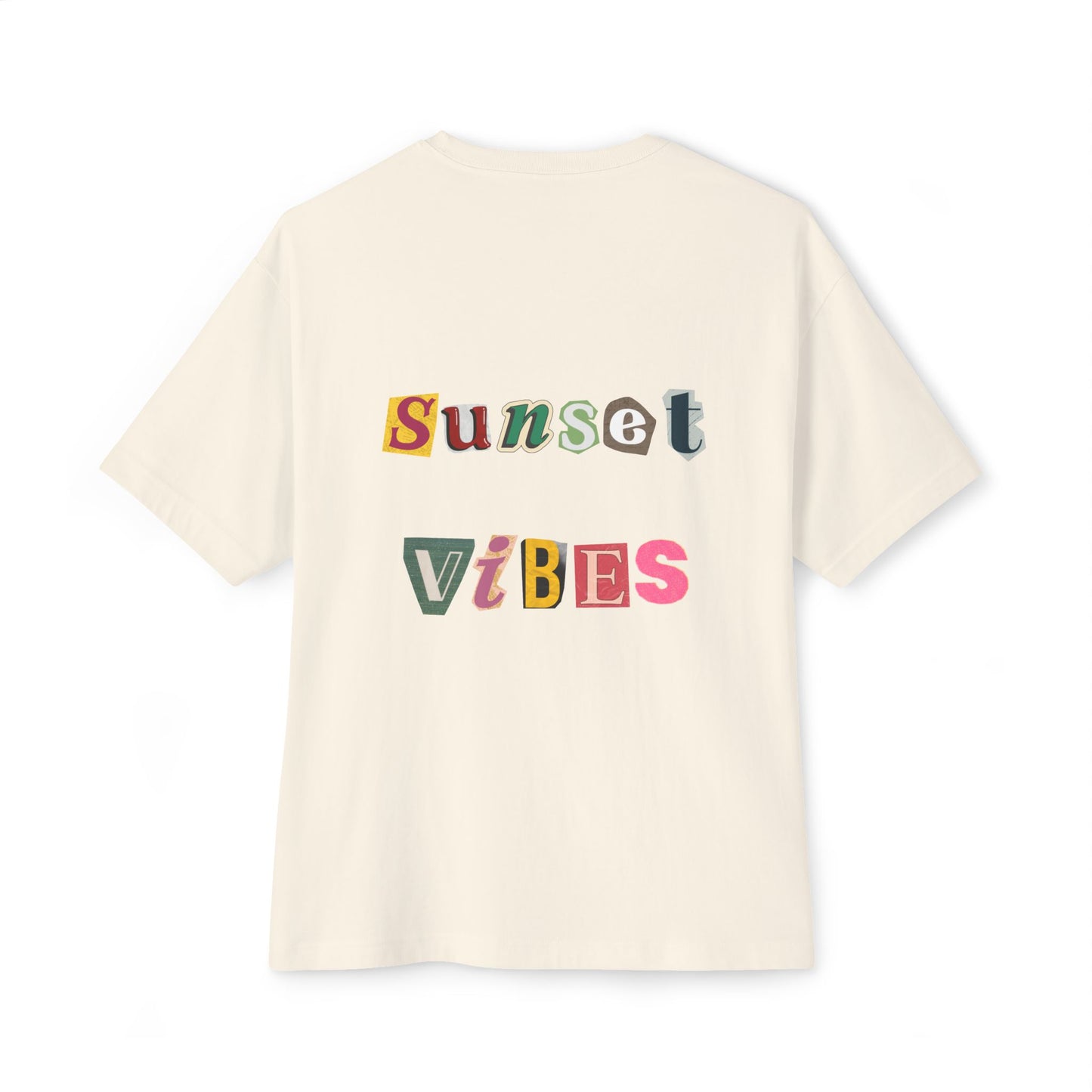 Sunset Vibes Oversized Tee, Relaxed Unisex T-Shirt, Summer Beachwear