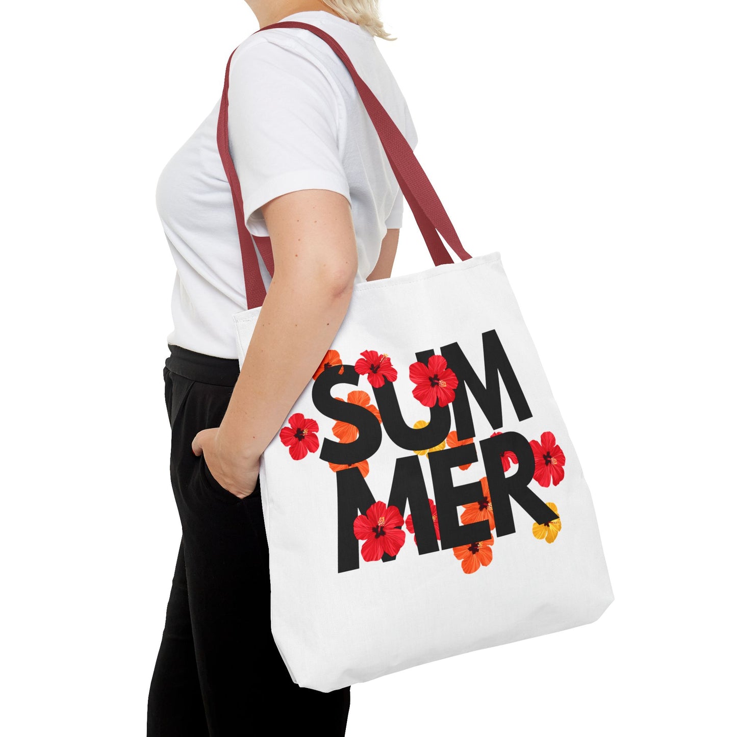 Summer Floral Tote Bag | Beach Picnic, Shopping and Travel Tote, Eco-Friendly