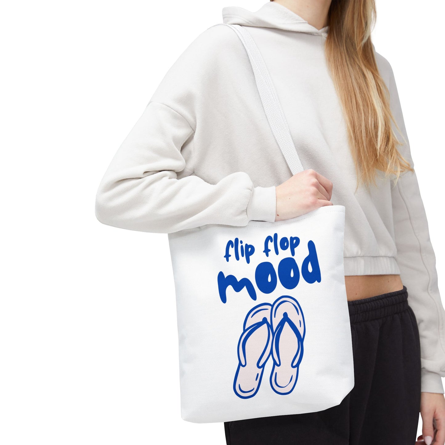 Beach vibes Tote Bag, eco friendly, flip flop mood graphic tote bag