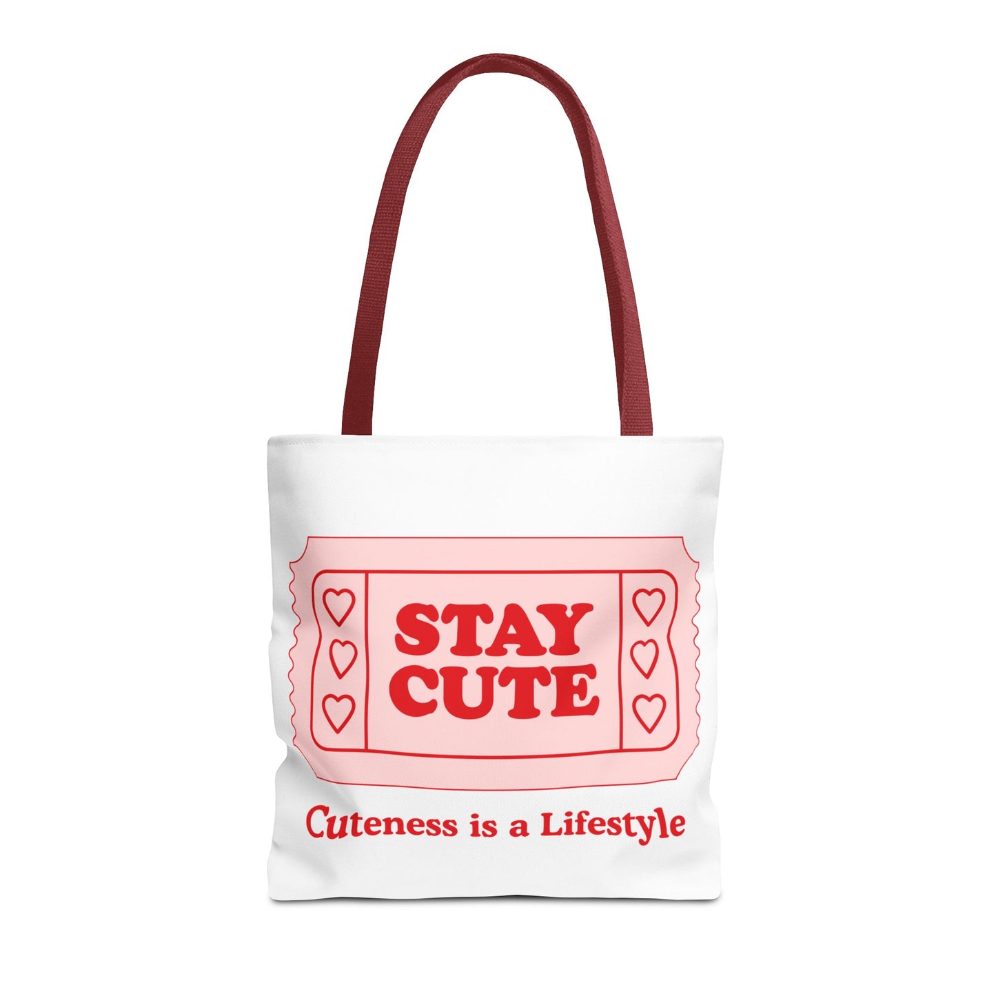 Cute Stay Cute Tote Bag, Shopping Lifestyle Cute Accessories