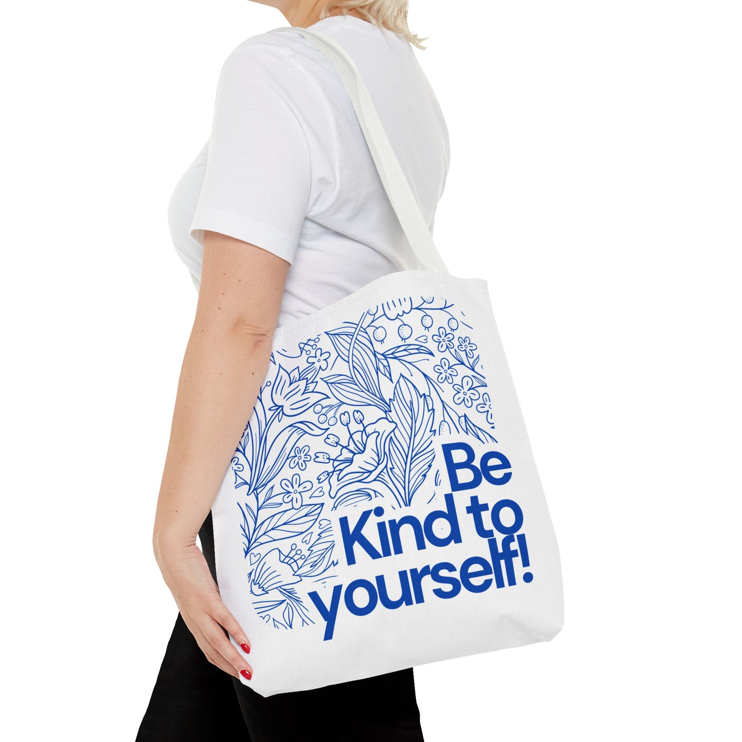 Be Kind to Yourself Tote Bag, Motivational Reusable Bag, Eco-Friendly Shopping Tote