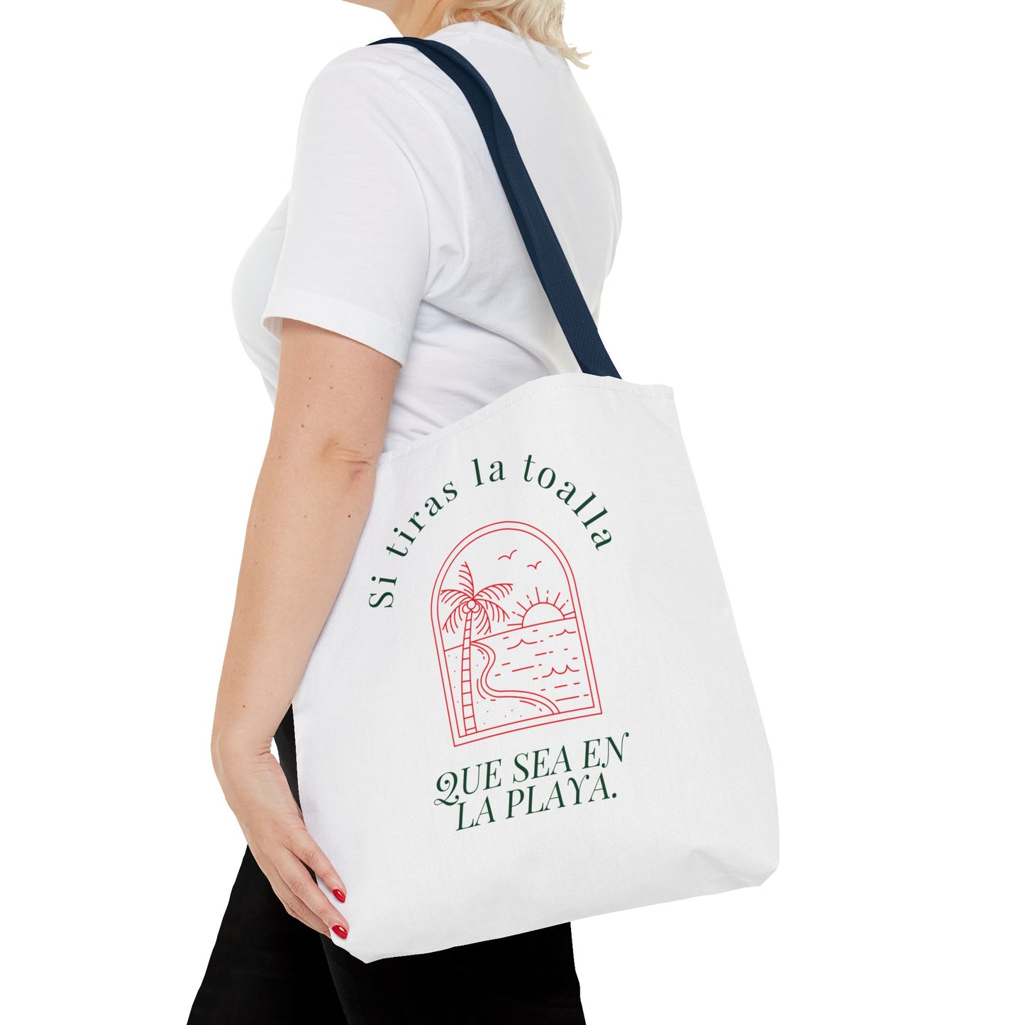 Tote Bag with Beach Vibes, Perfect for Summer Travel, Reusable Shopping Tote, Eco-Friendly Beach Bag