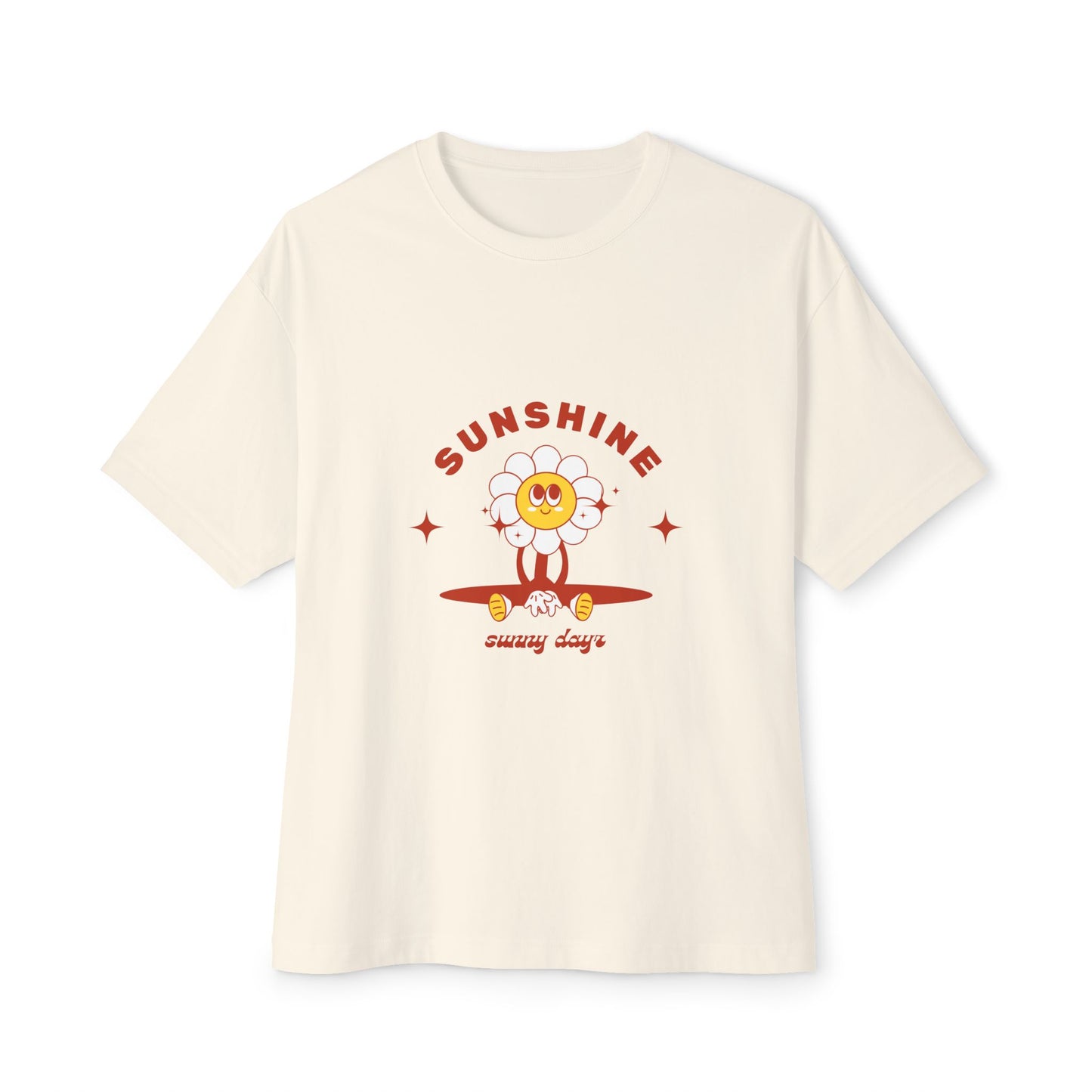 Sunshine Unisex Oversized Boxy Tee, Cute Graphic Tee, Summer Relaxed Fit T-Shirt