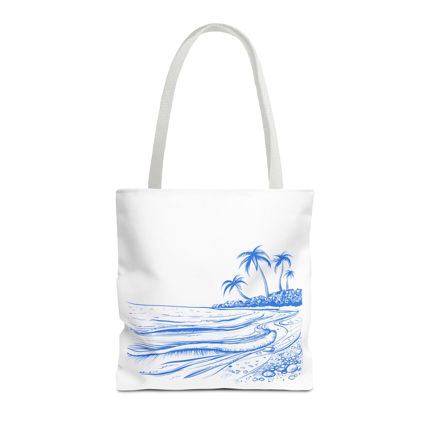 Tropical Beach Tote Bag, Stylish Summer Carryall Accessory, Vacation Bag, Beach Day Essentials