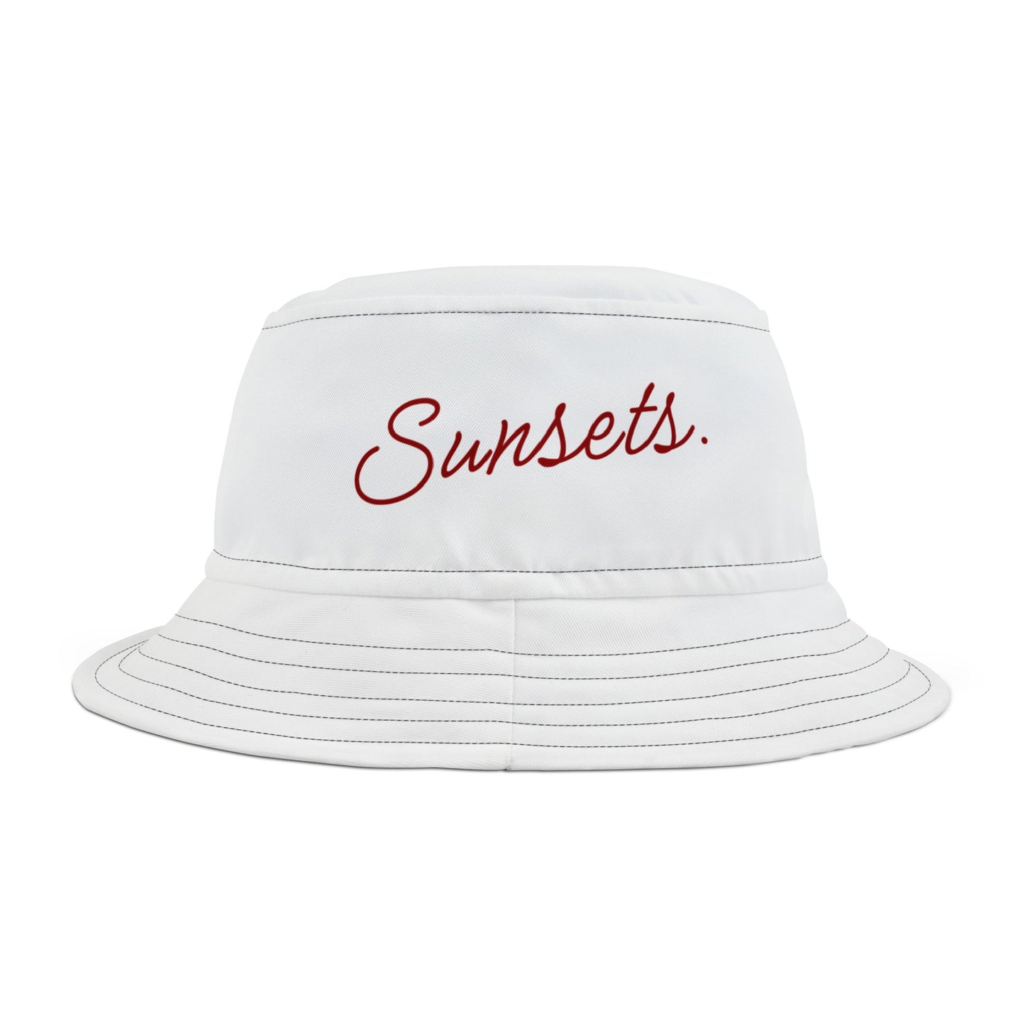 Sunset Vibes Bucket Hat, Trendy Summer Hat, Beachwear Essential