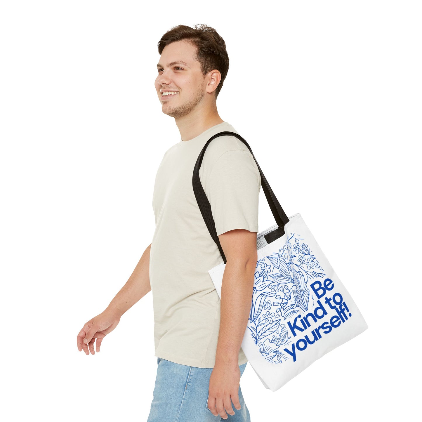 Be Kind to Yourself Tote Bag, Motivational Reusable Bag, Eco-Friendly Shopping Tote