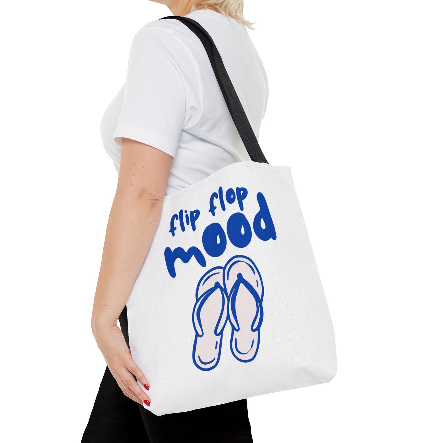 Beach vibes Tote Bag, eco friendly, flip flop mood graphic tote bag