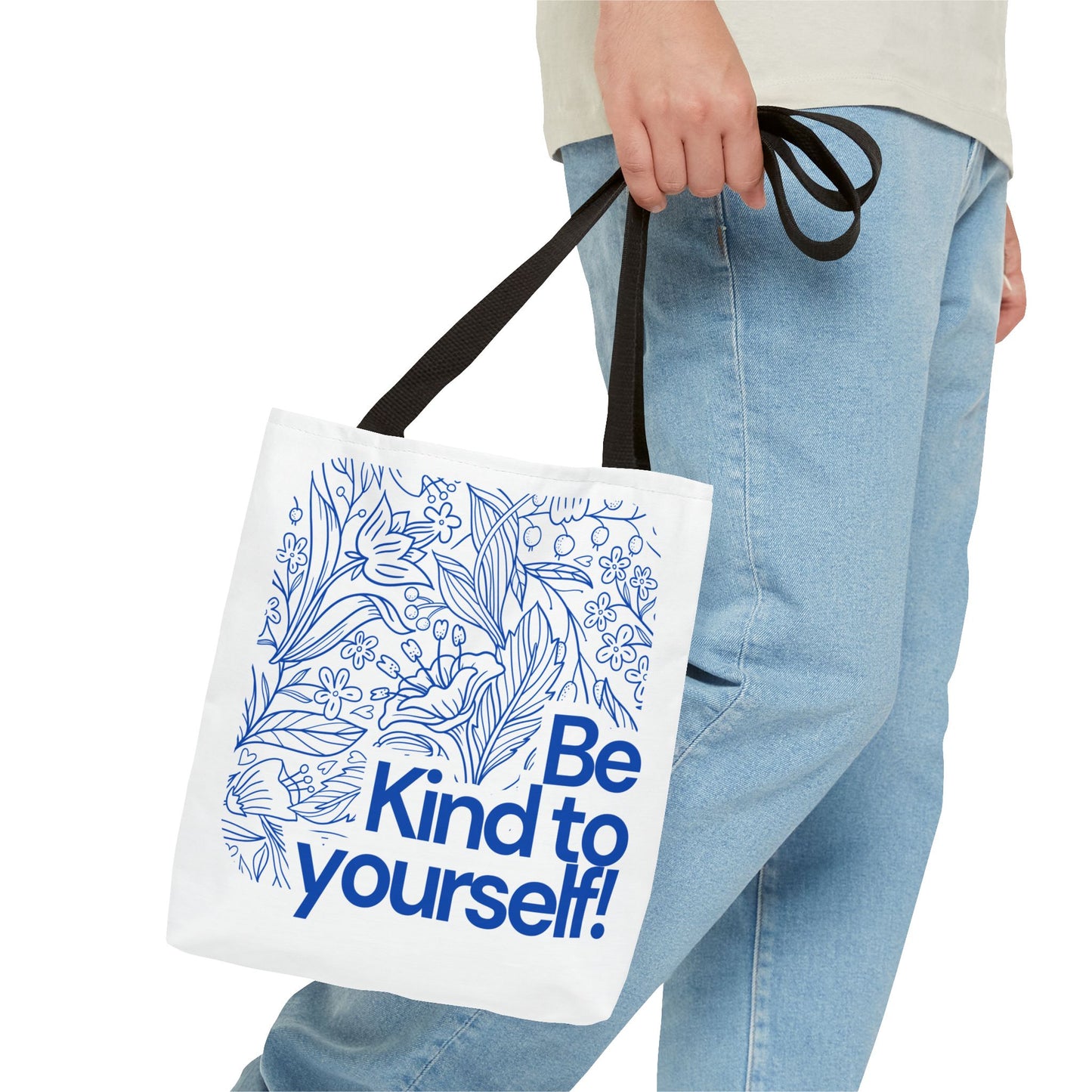 Be Kind to Yourself Tote Bag, Motivational Reusable Bag, Eco-Friendly Shopping Tote