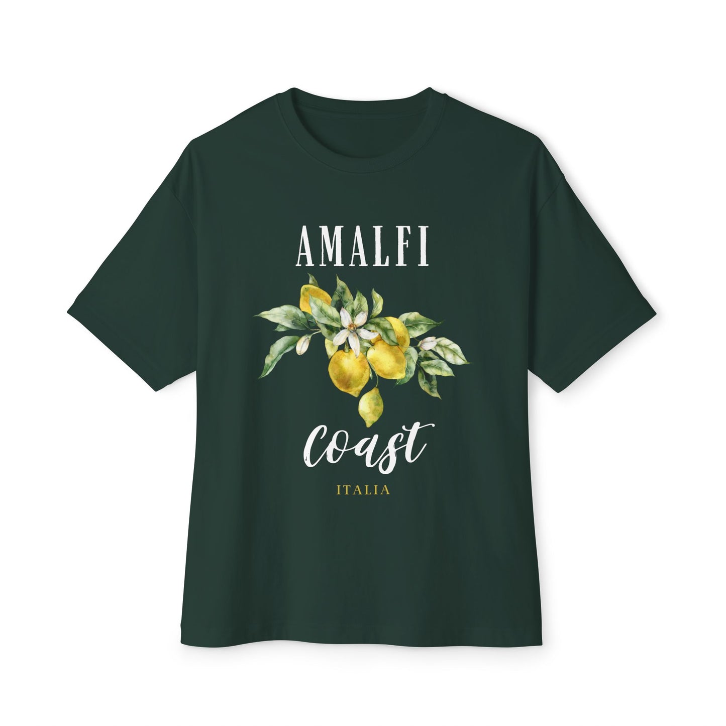 Amalfi Coast Lemon Unisex Oversized Boxy Tee, Comfortable Summer Shirt, Casual Beachwear