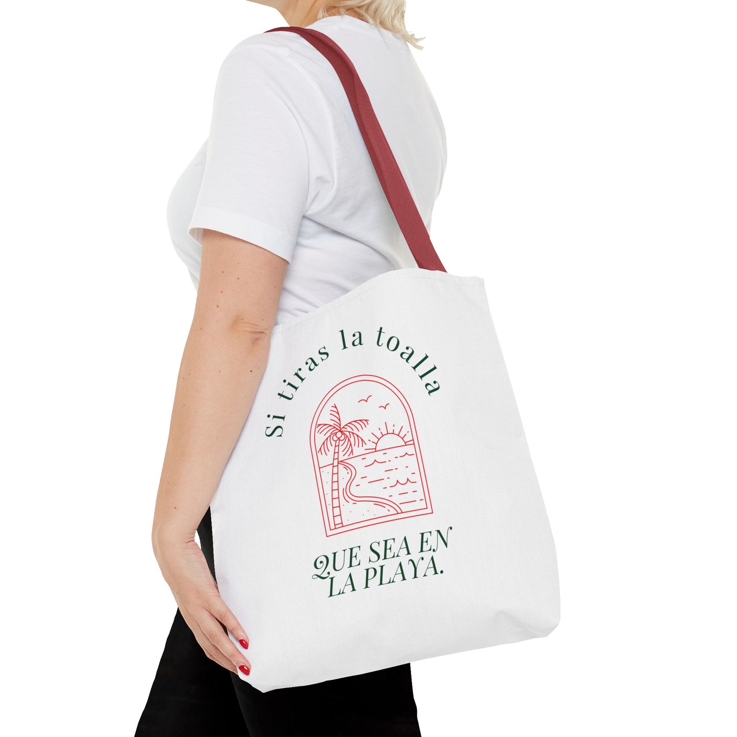 Tote Bag with Beach Vibes, Perfect for Summer Travel, Reusable Shopping Tote, Eco-Friendly Beach Bag