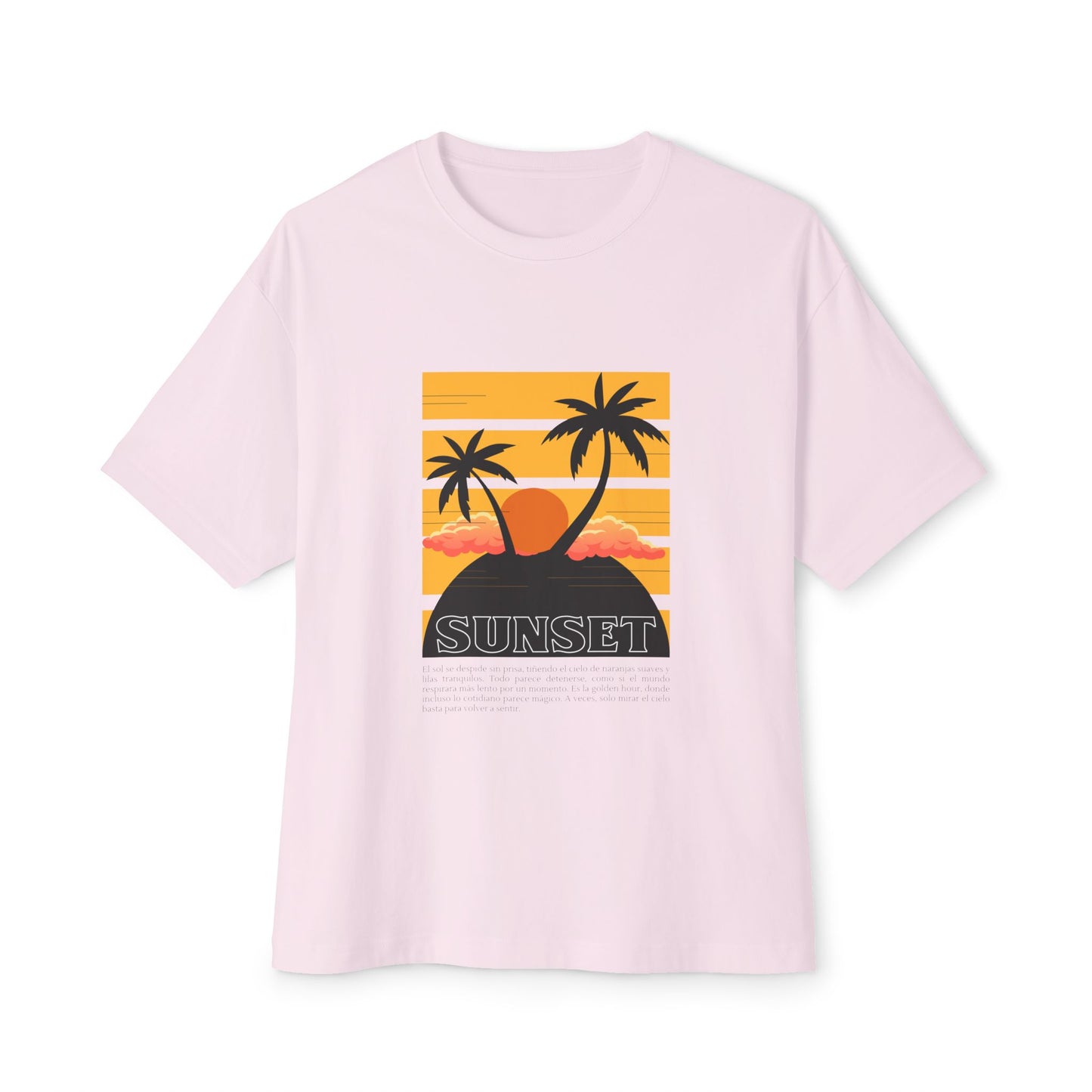 Sunset Vibes Unisex Boxy Tee | Oversized T-Shirt, Summer Style, Beach Outfit