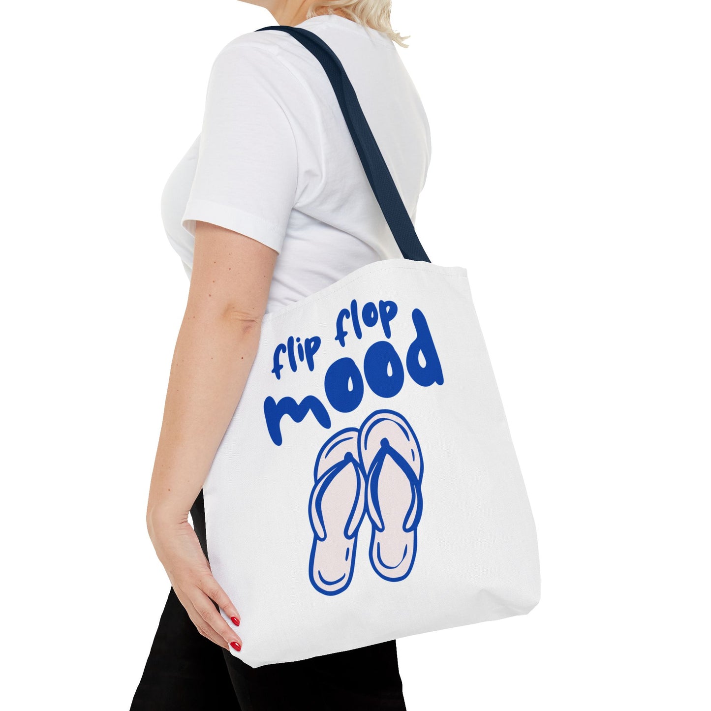 Beach vibes Tote Bag, eco friendly, flip flop mood graphic tote bag