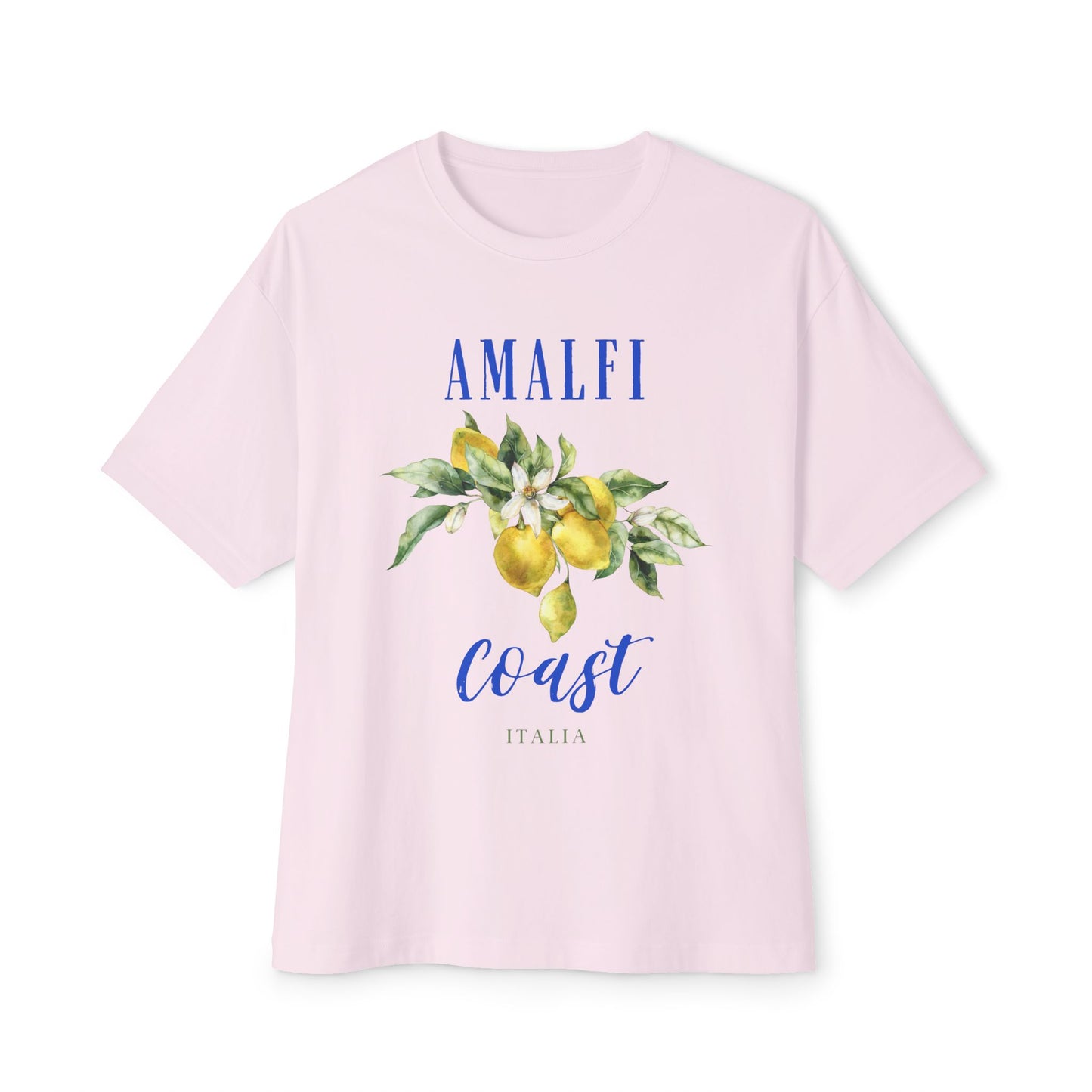 Amalfi Coast Lemon Unisex Oversized Boxy Tee, Comfortable Summer Shirt, Casual Beachwear