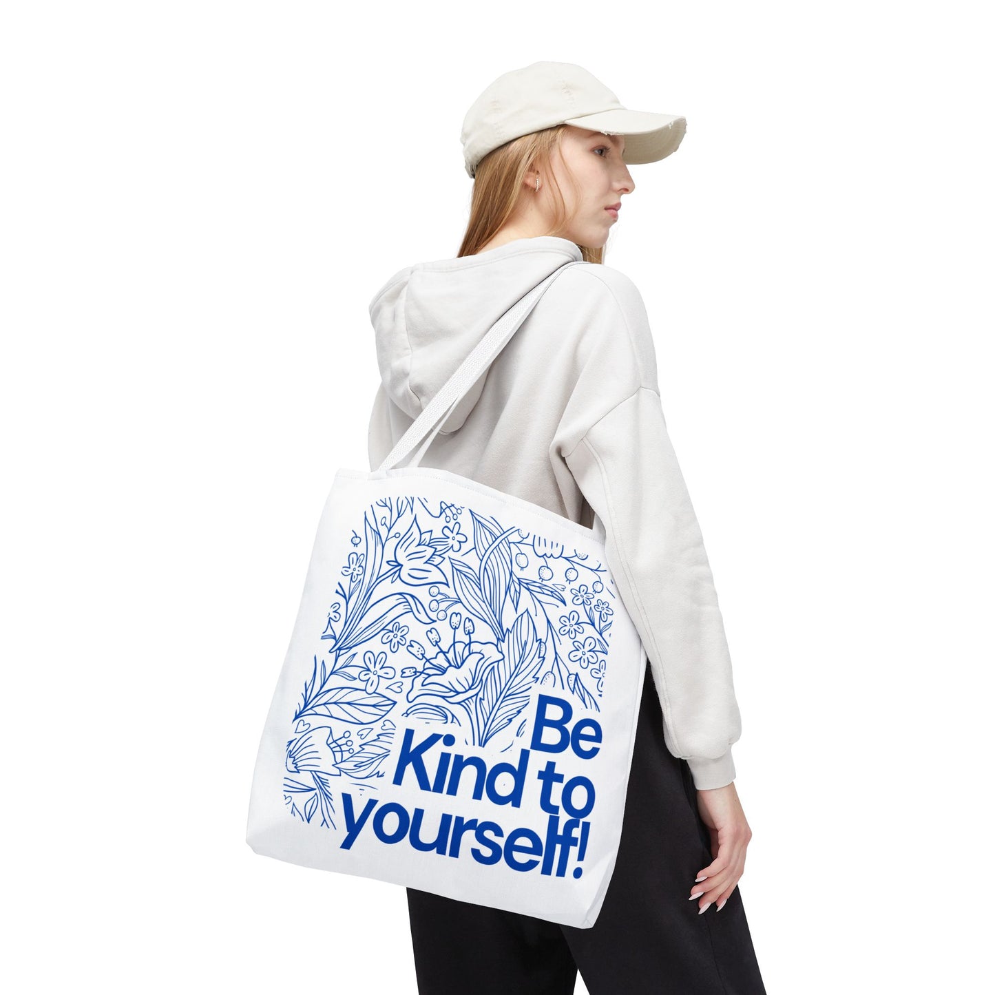 Be Kind to Yourself Tote Bag, Motivational Reusable Bag, Eco-Friendly Shopping Tote