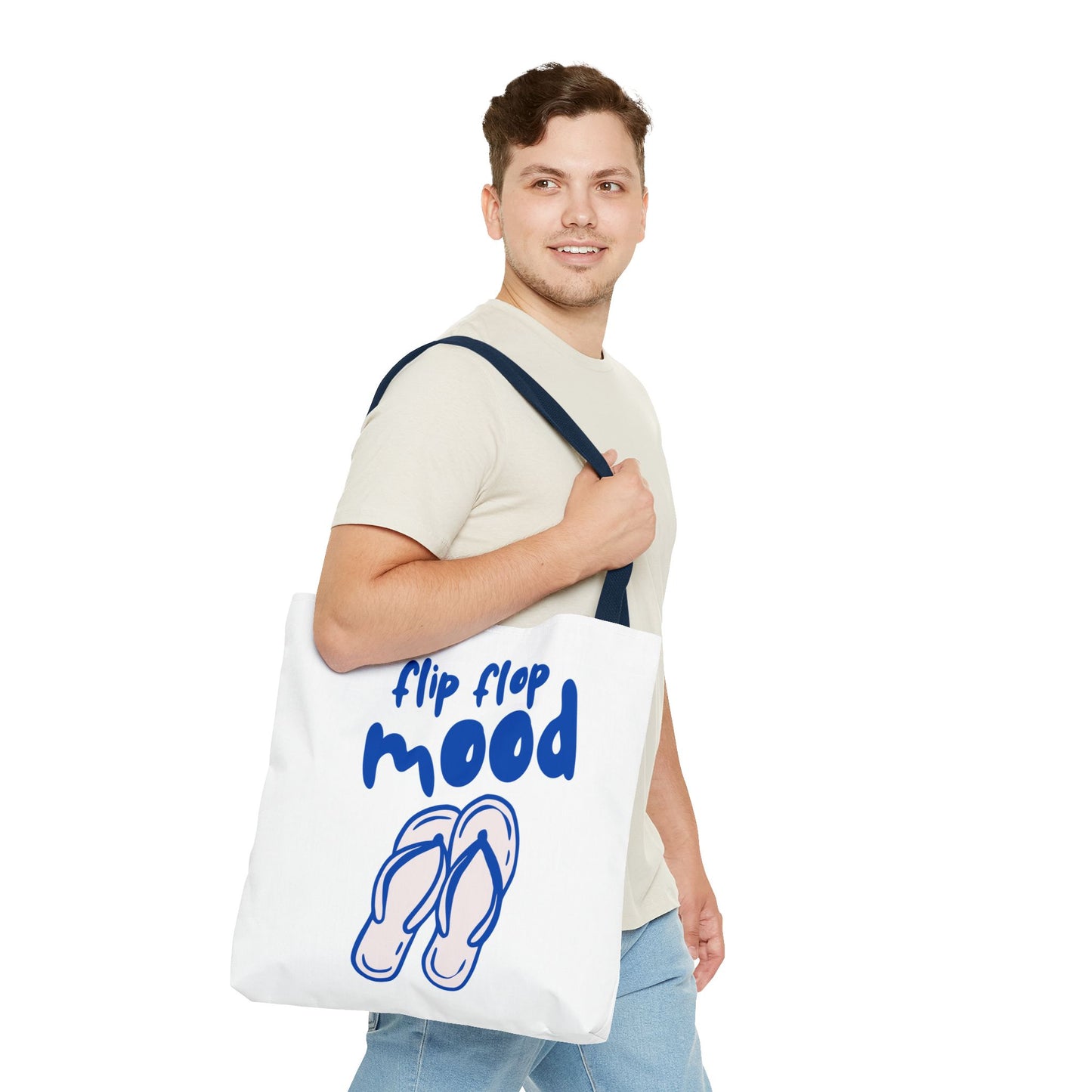 Beach vibes Tote Bag, eco friendly, flip flop mood graphic tote bag