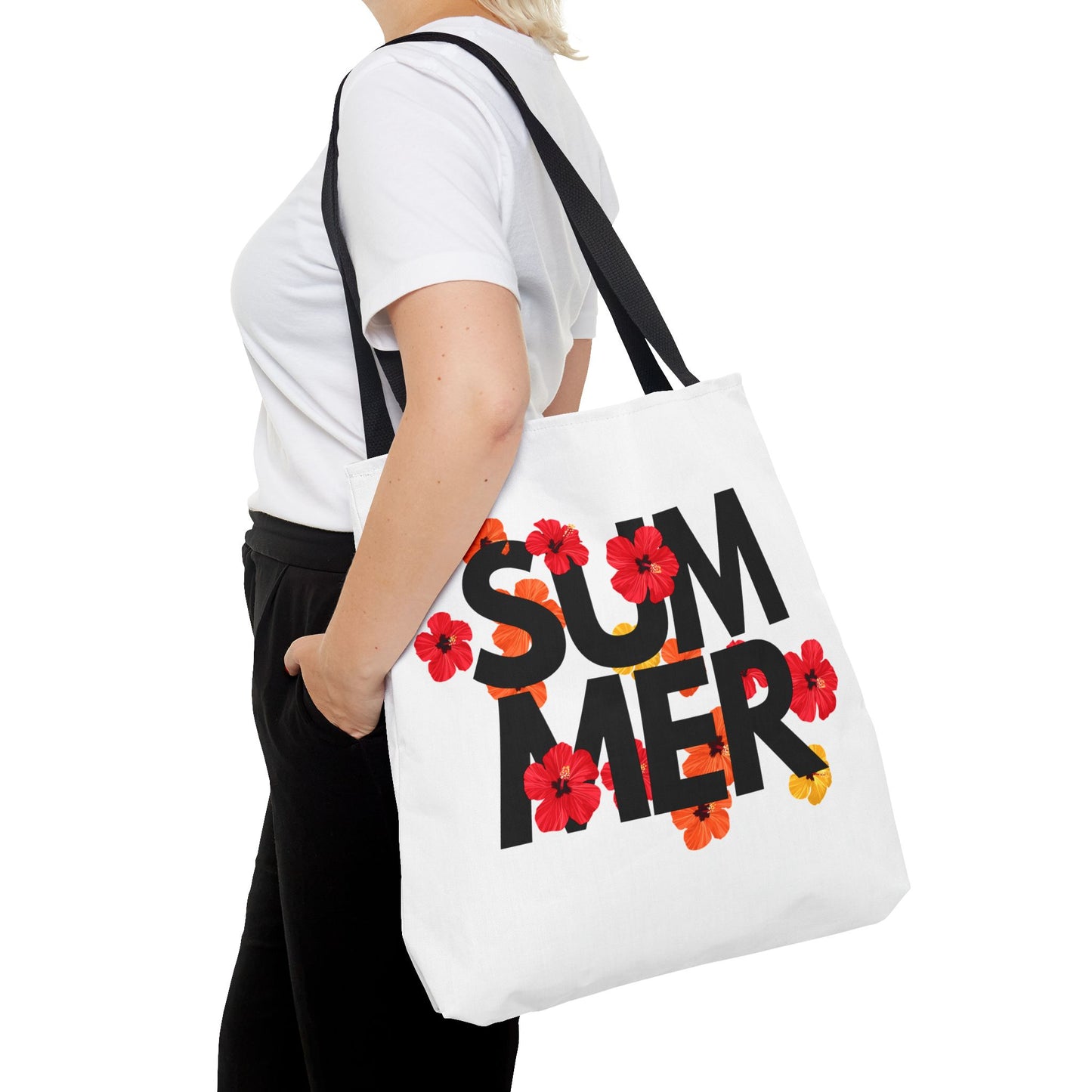 Summer Floral Tote Bag | Beach Picnic, Shopping and Travel Tote, Eco-Friendly