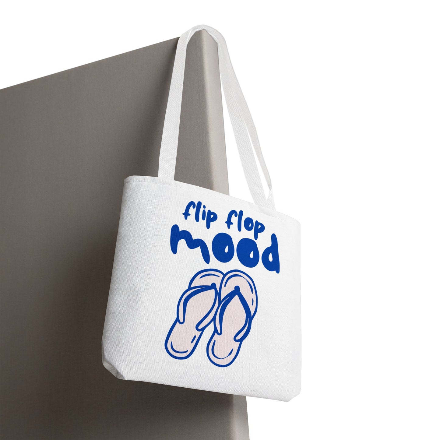 Beach vibes Tote Bag, eco friendly, flip flop mood graphic tote bag