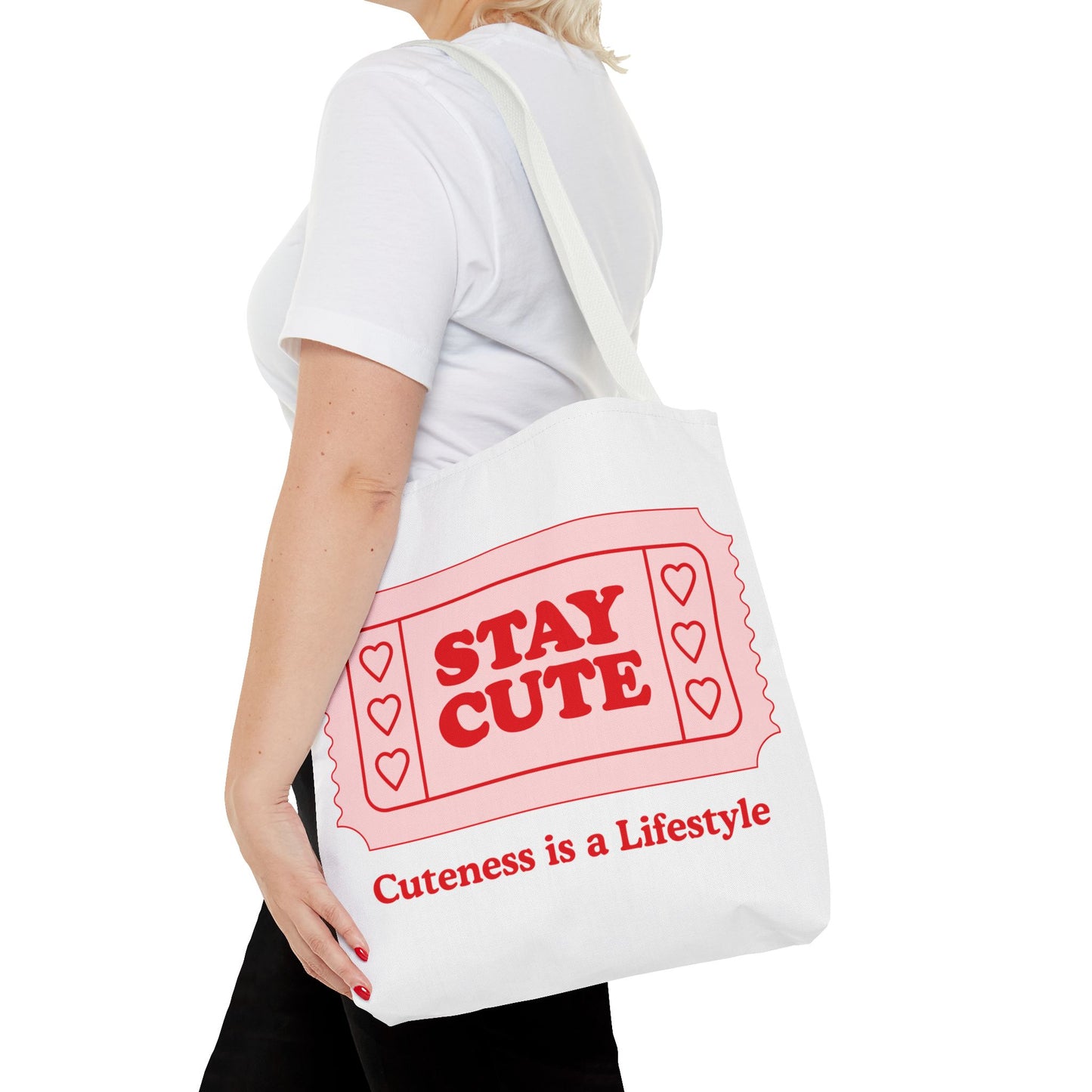Cute Stay Cute Tote Bag, Shopping Lifestyle Cute Accessories