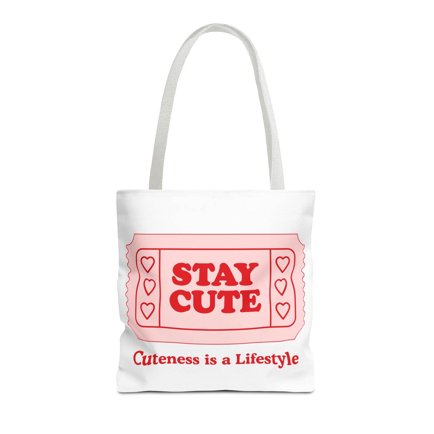 Cute Stay Cute Tote Bag, Shopping Lifestyle Cute Accessories