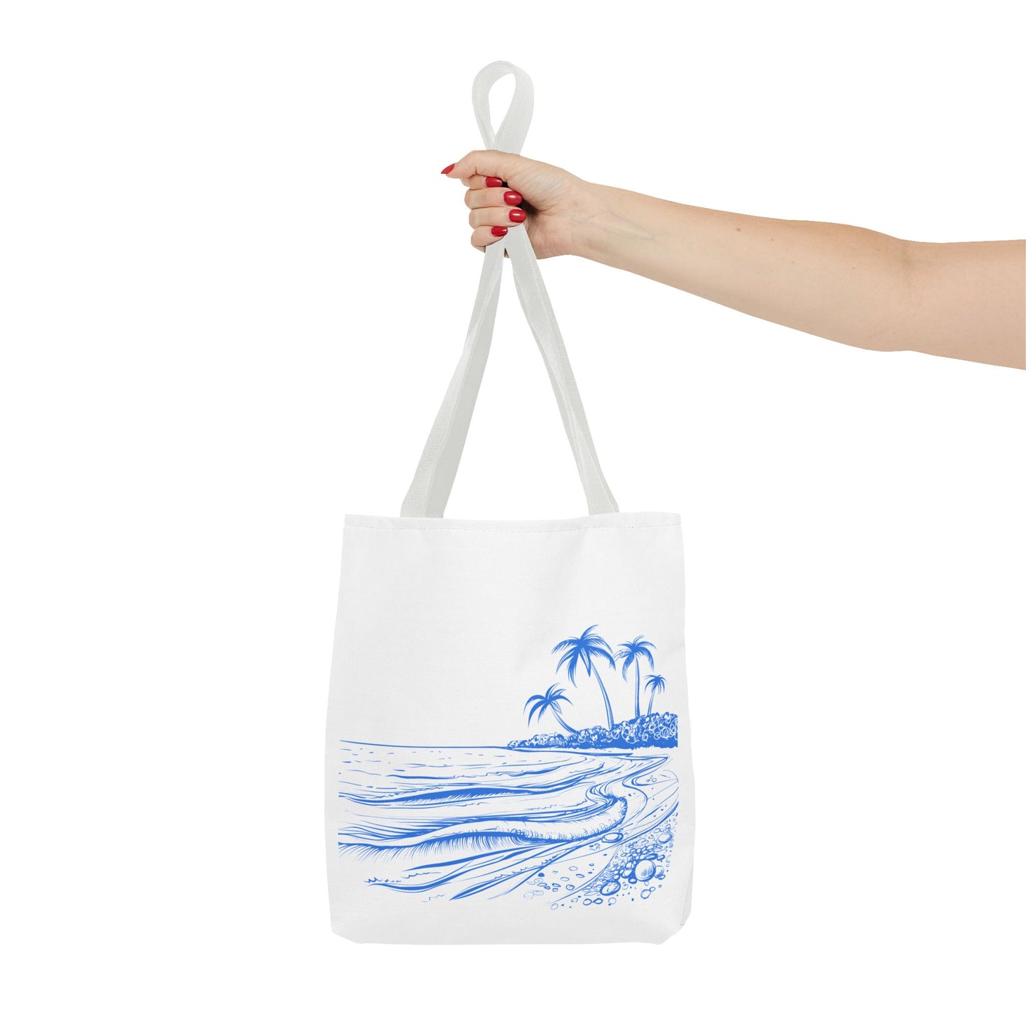 Tropical Beach Tote Bag, Stylish Summer Carryall Accessory, Vacation Bag, Beach Day Essentials