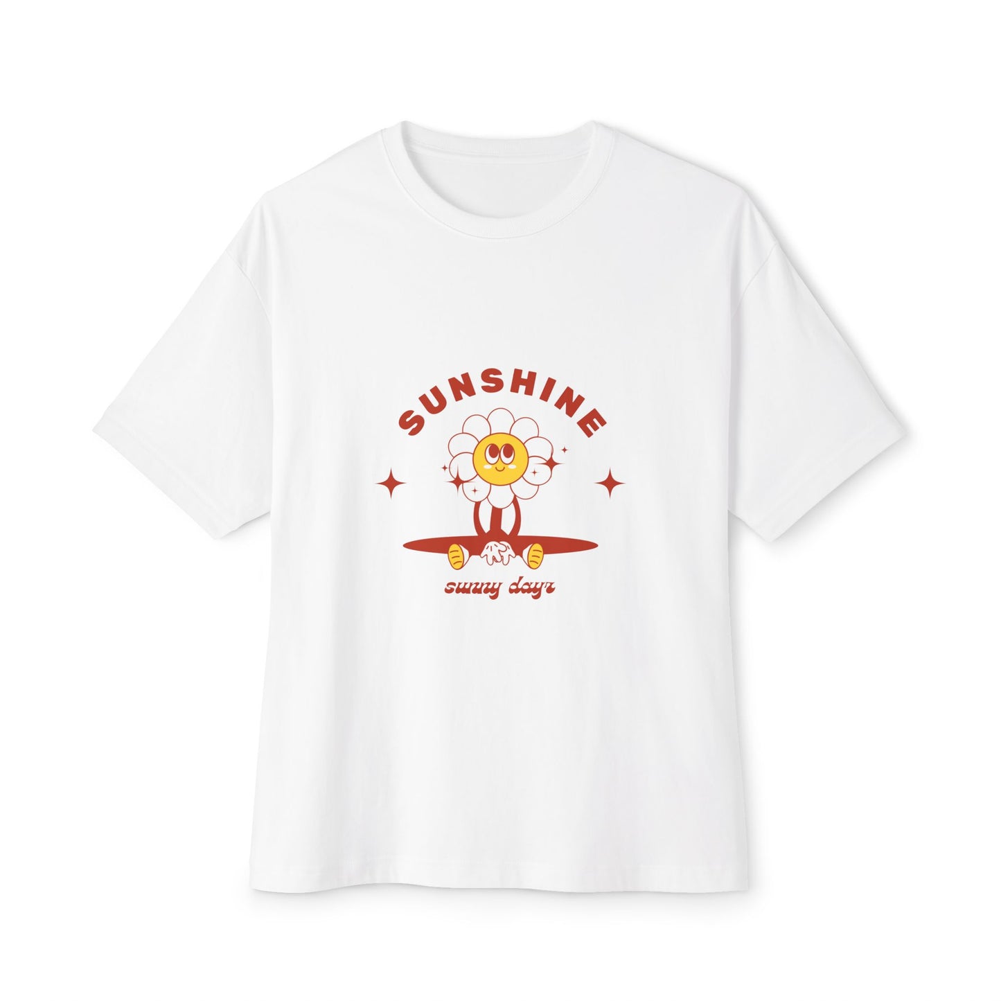 Sunshine Unisex Oversized Boxy Tee, Cute Graphic Tee, Summer Relaxed Fit T-Shirt