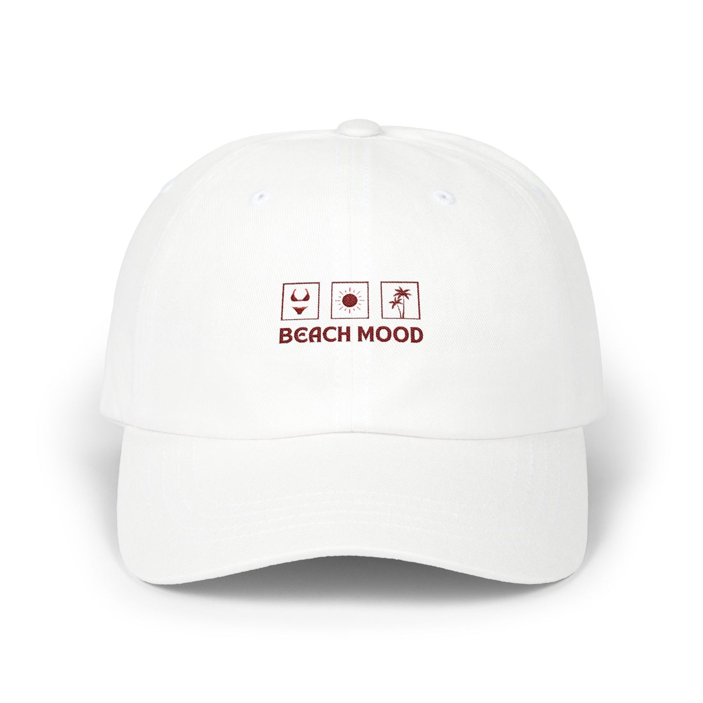 Beach Mood Classic Dad Cap, Casual Summer Hat, Vacation Headwear, Relaxed Style