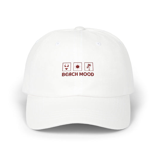 Beach Mood Classic Dad Cap, Casual Summer Hat, Vacation Headwear, Relaxed Style