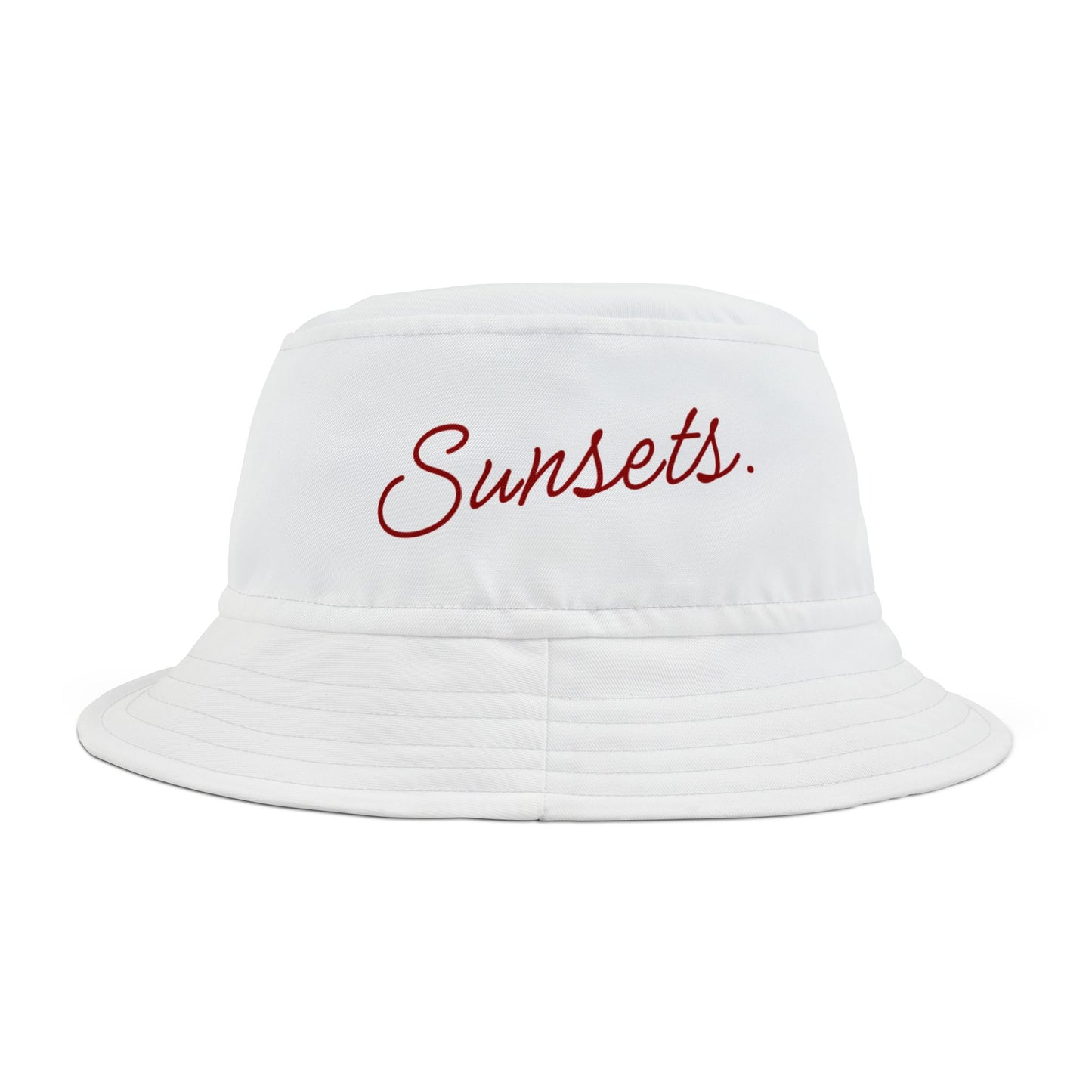 Sunset Vibes Bucket Hat, Trendy Summer Hat, Beachwear Essential