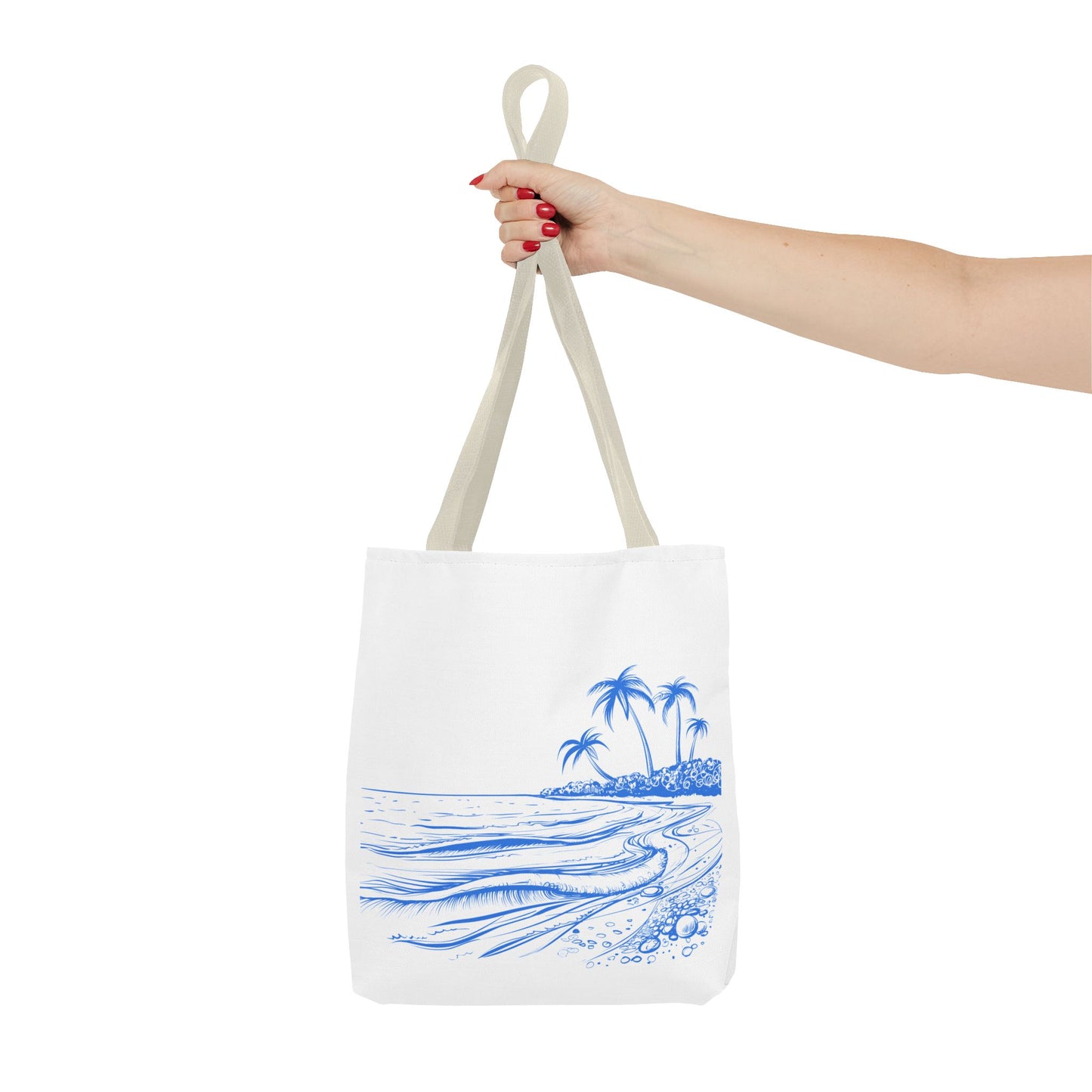 Tropical Beach Tote Bag, Stylish Summer Carryall Accessory, Vacation Bag, Beach Day Essentials