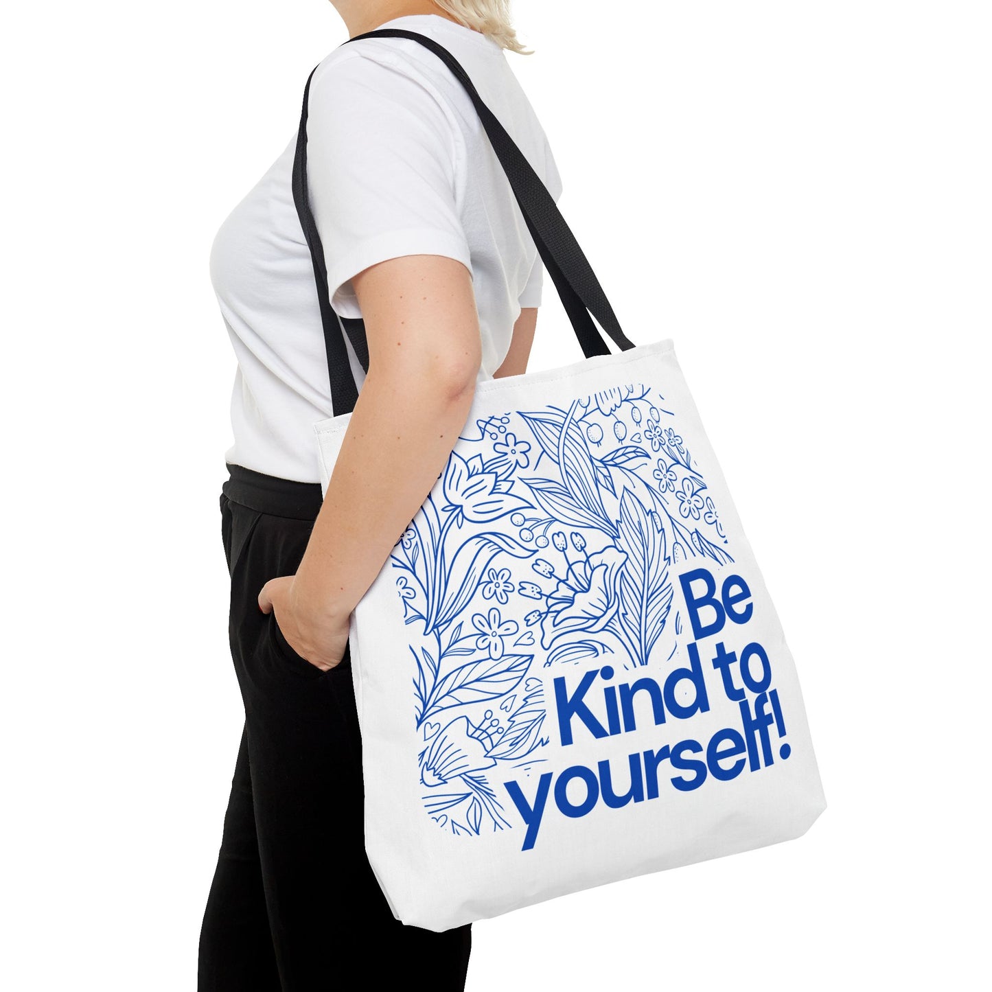 Be Kind to Yourself Tote Bag, Motivational Reusable Bag, Eco-Friendly Shopping Tote